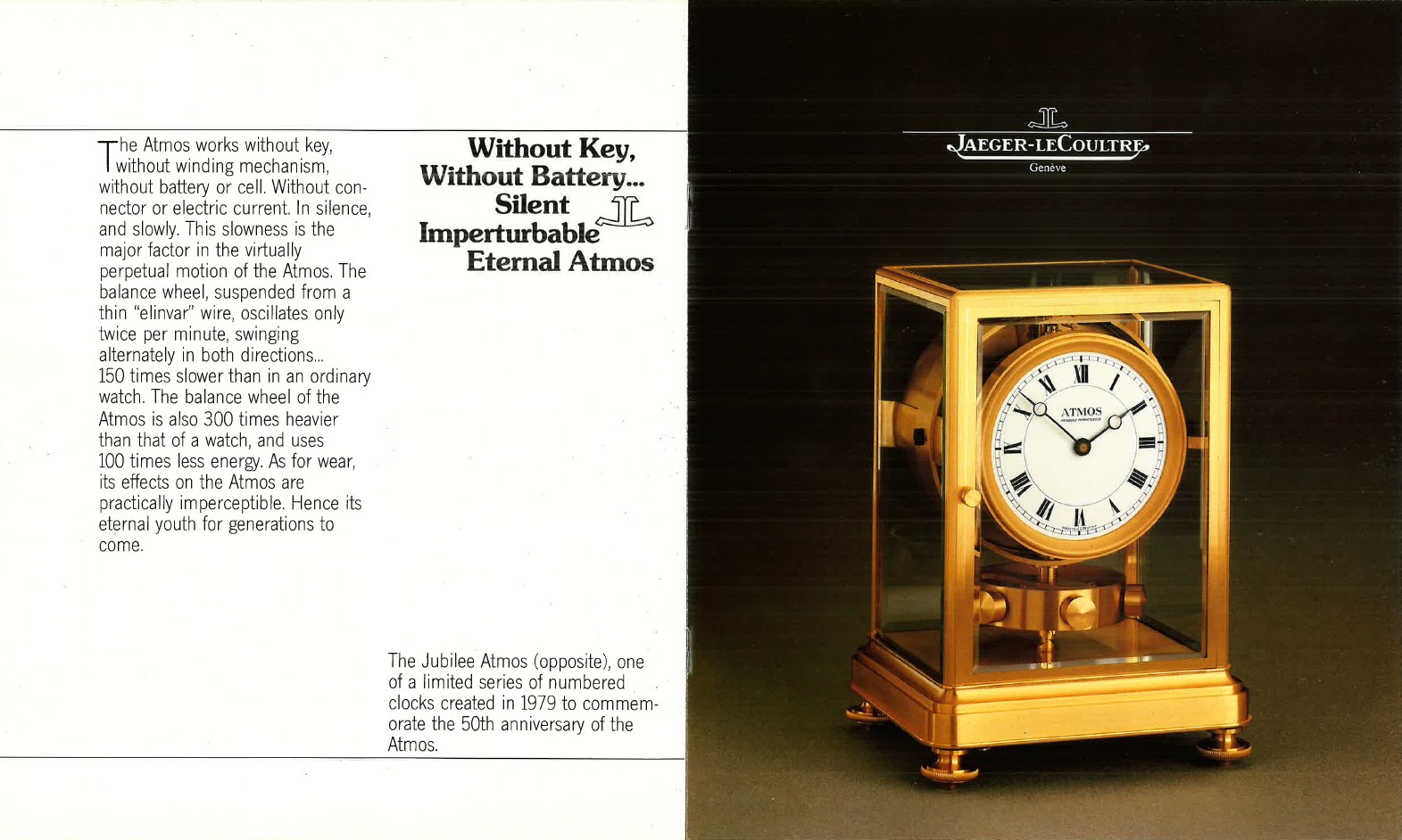 Atmos Clock 50th Anniversary Brochure and Picture Card Pack - 1979