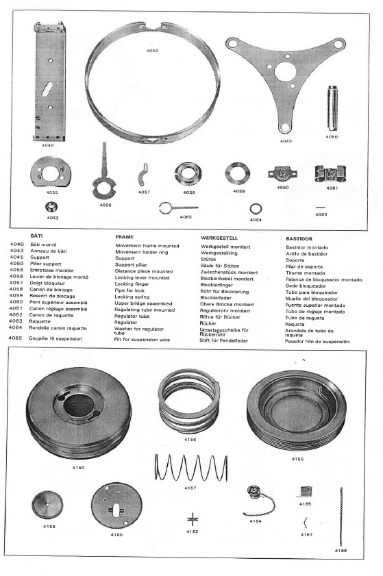 Official Jaeger LeCoultre Atmos Clock 540 Repair Notes and Parts List