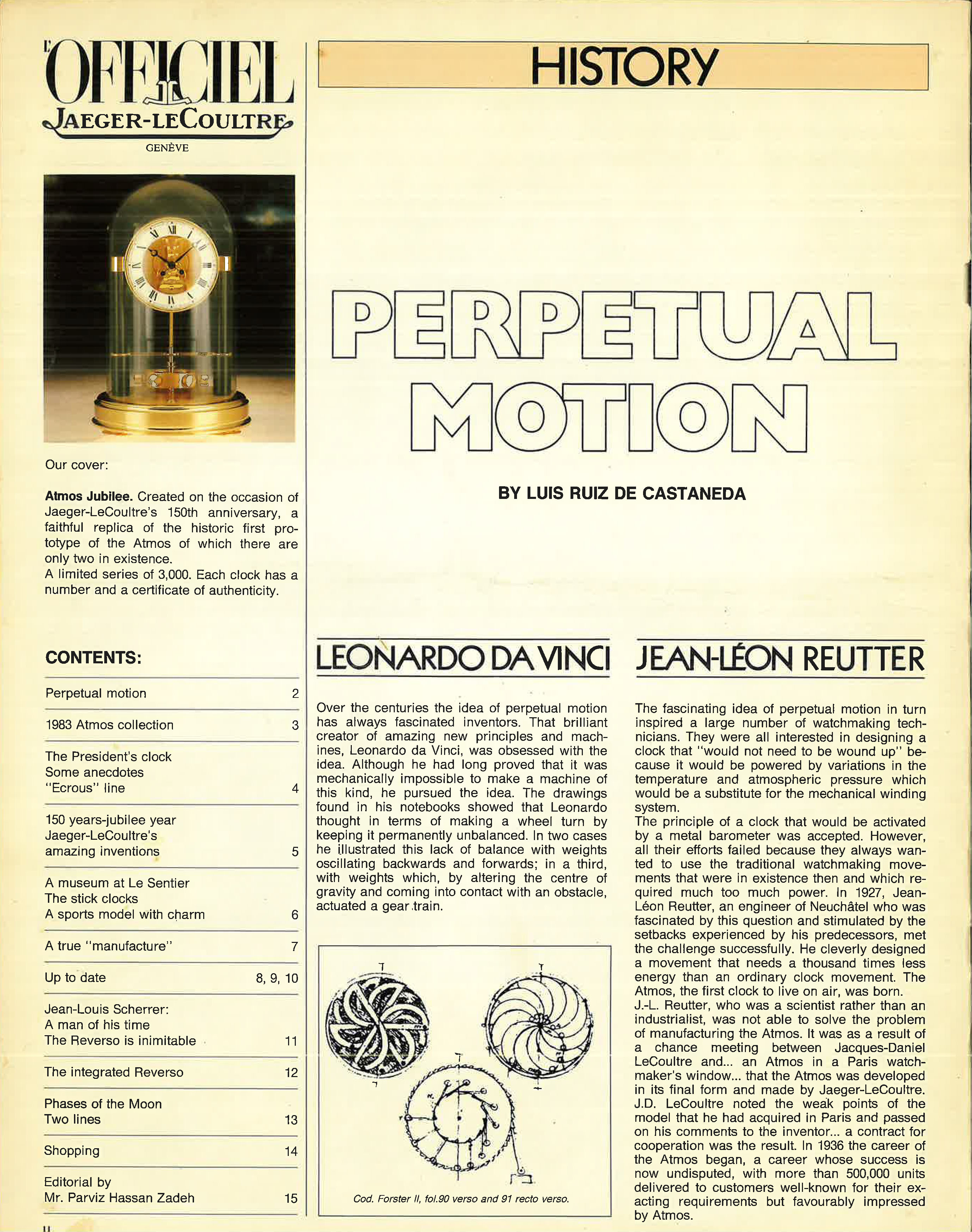 Atmos Clock 150th Anniversary Brochure - 1983