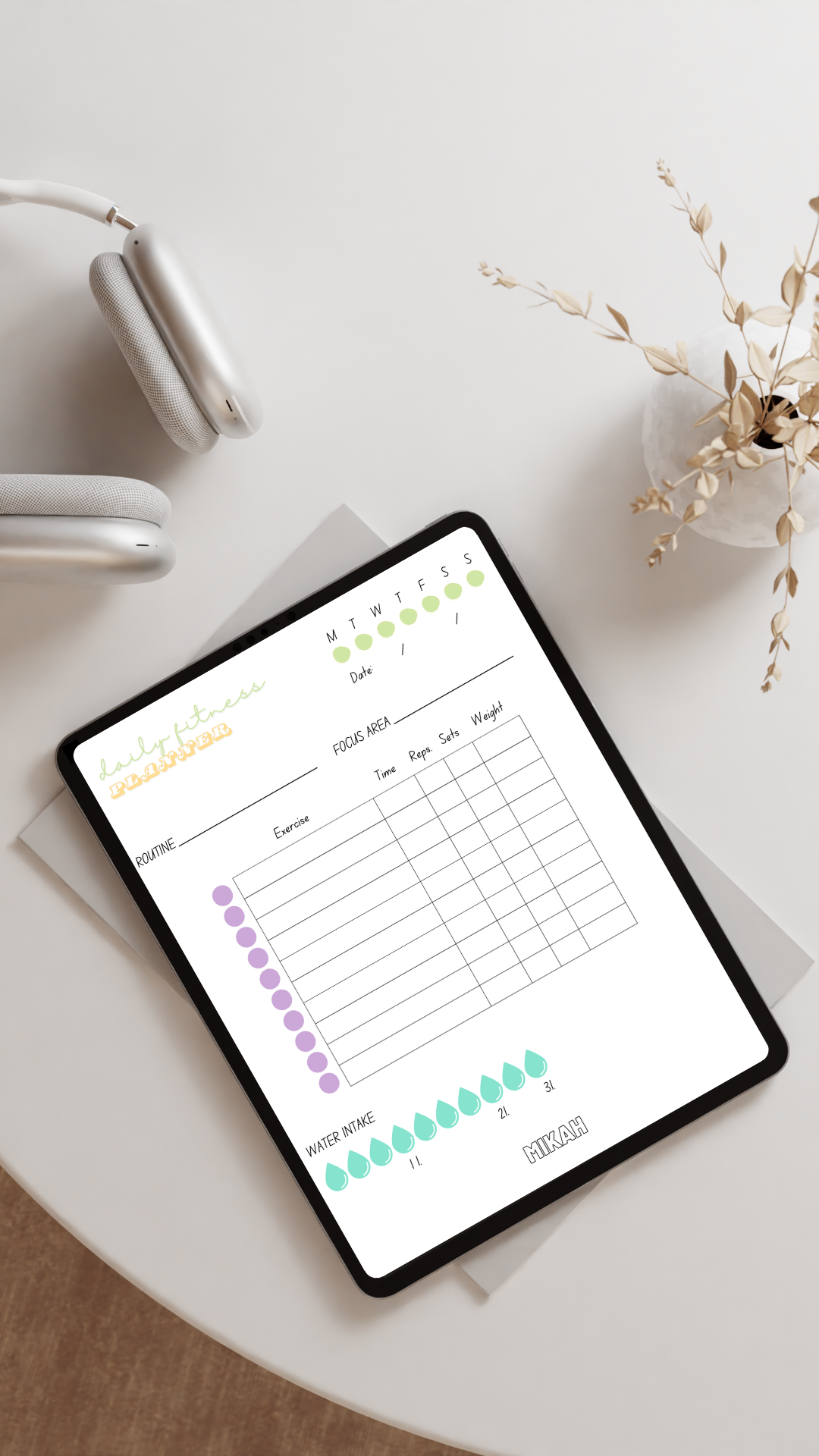 Fitness and Wellness Bundle | Workout Planner + Meal Plan + Gratitude Journal