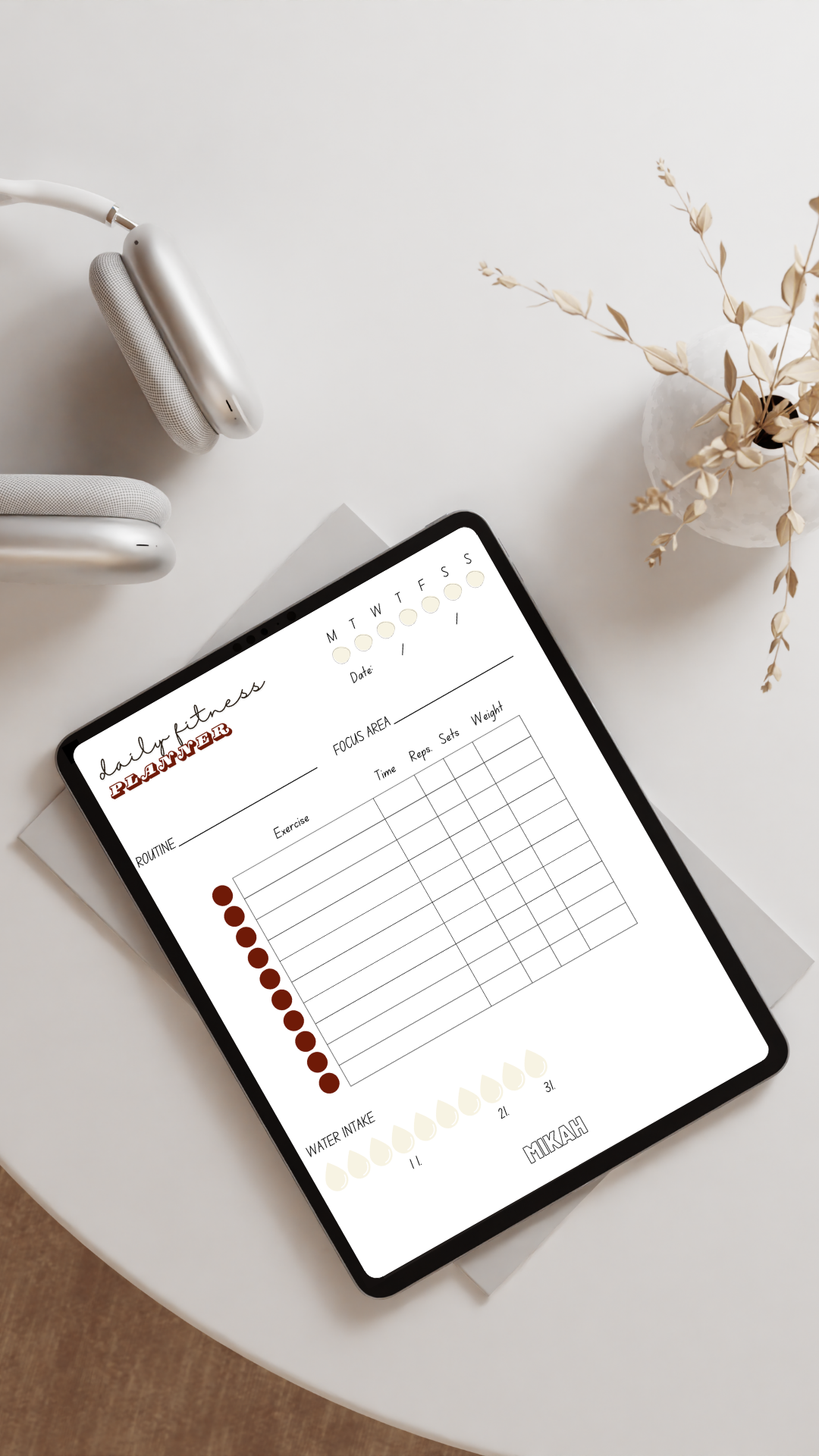 Fitness and Wellness Bundle | Workout Planner + Meal Plan + Gratitude Journal