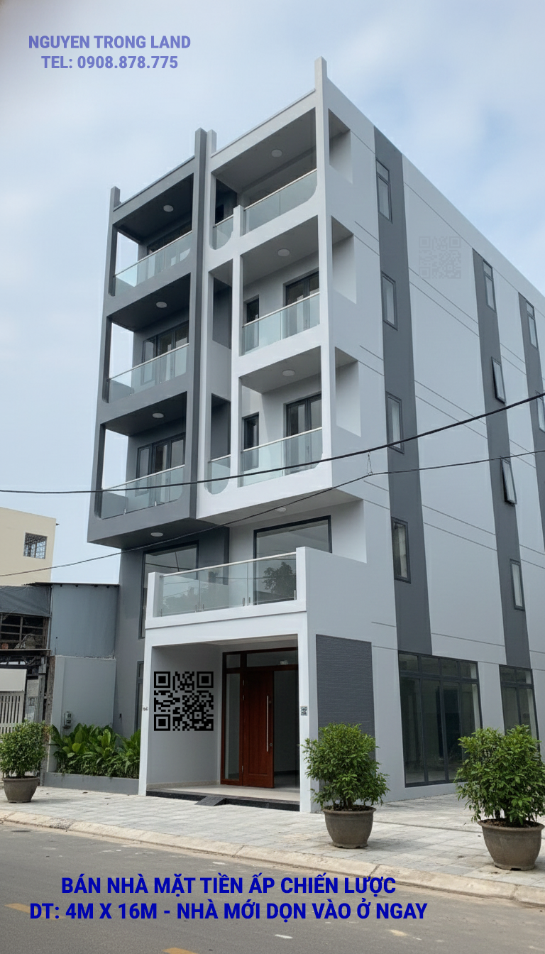 Bán Nhà Mặt Tiền Ấp Chiến Lược. Tiện Kinh Doanh, 4x16m, 5 Tầng, Sổ Hồng, Bình Tân