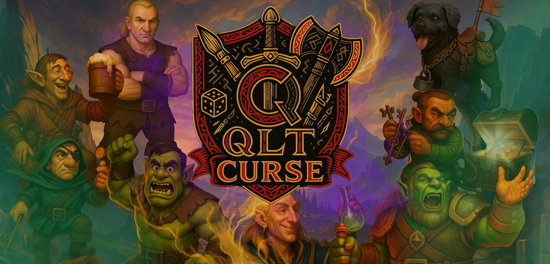 QLT Gamerrunde – Set – 3D-Miniaturen (STL-Datei)