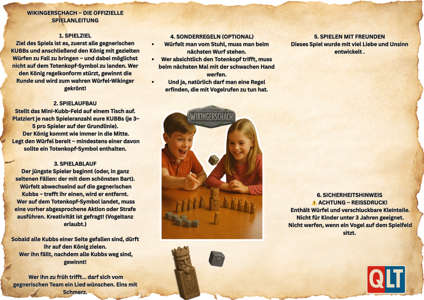 Wikingerschach Tabletop – Würfel-KUBB (druckbares Spiel) – STL-Dateien