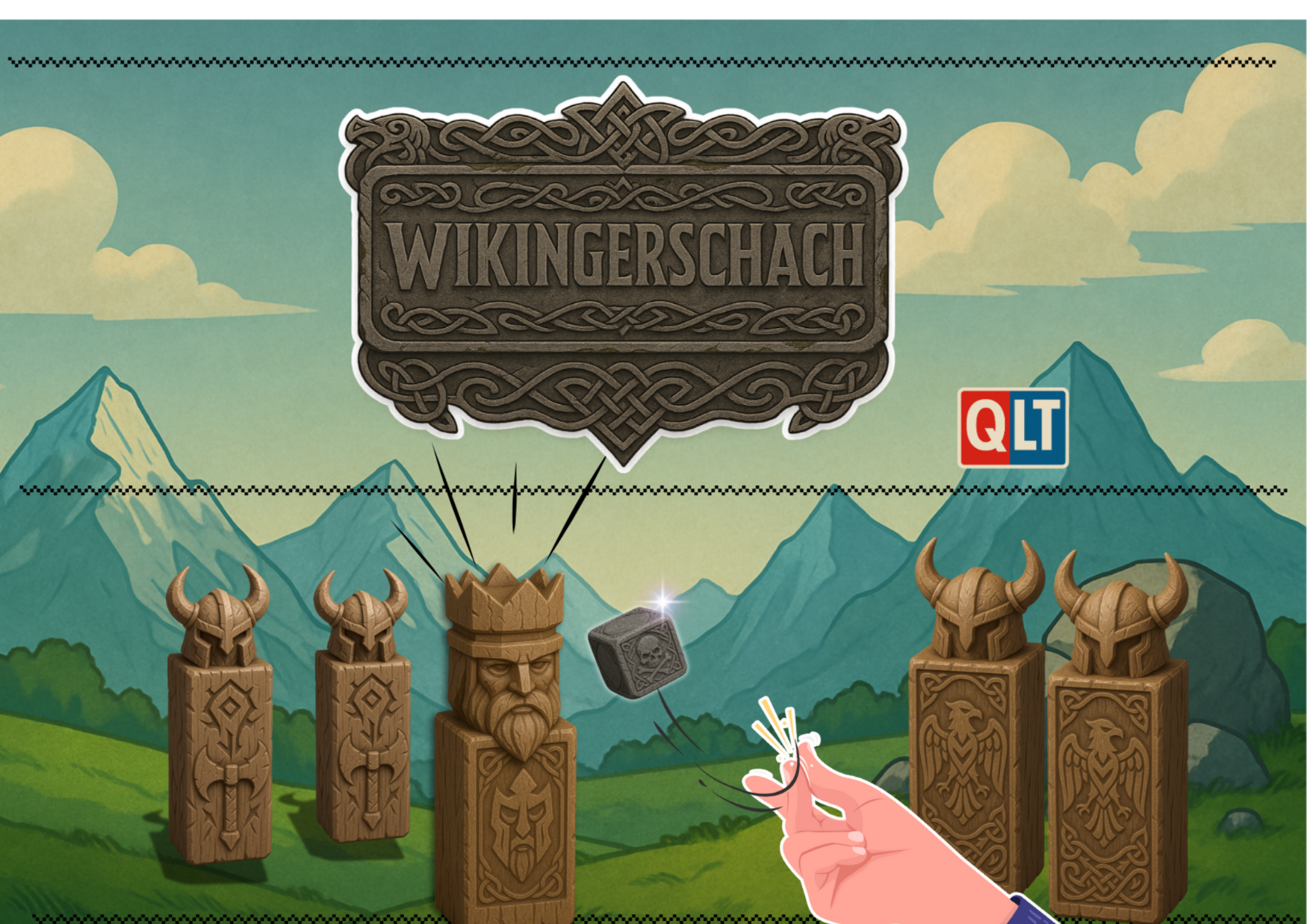 Wikingerschach Tabletop – Würfel-KUBB (druckbares Spiel) – STL-Dateien