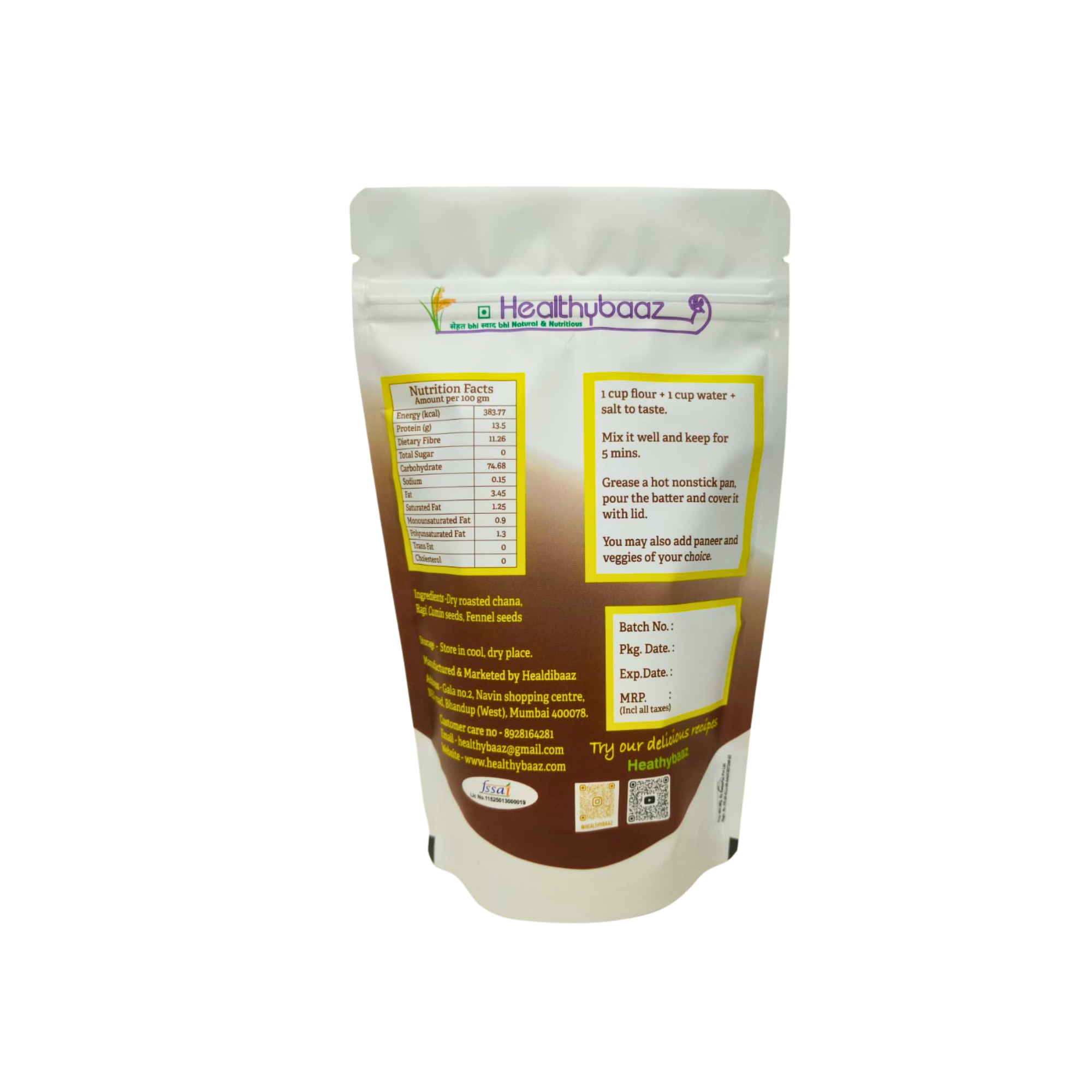 Sattu Ragi Chilla Flour