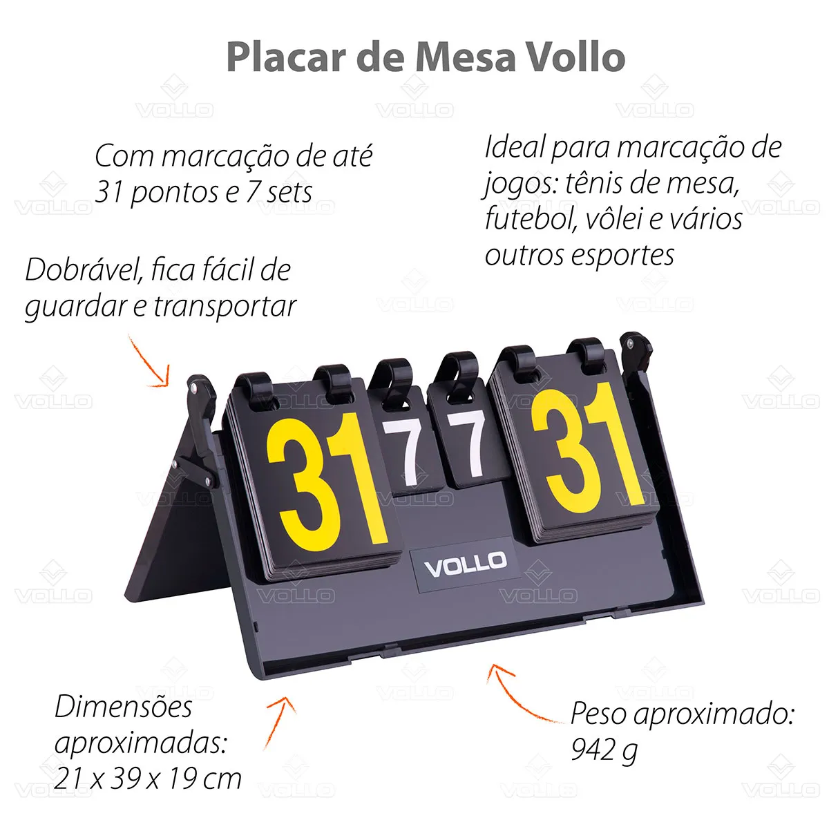 Placar de Mesa Marcador Manual de Pontos