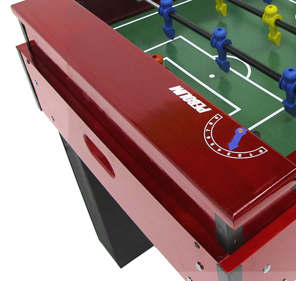 Mesa Pebolim em madeira maciça com aplicação de verniz tingido