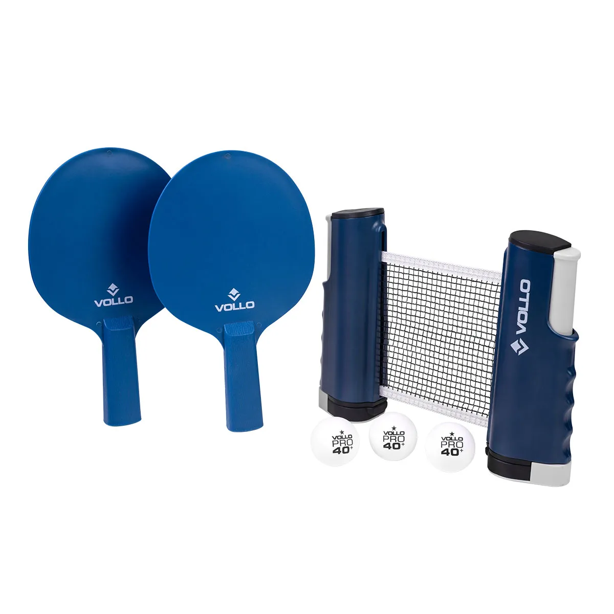 Kit Tênis de Mesa Ping Pong 2 Raquetes 3 Bolas e Rede Retrátil
