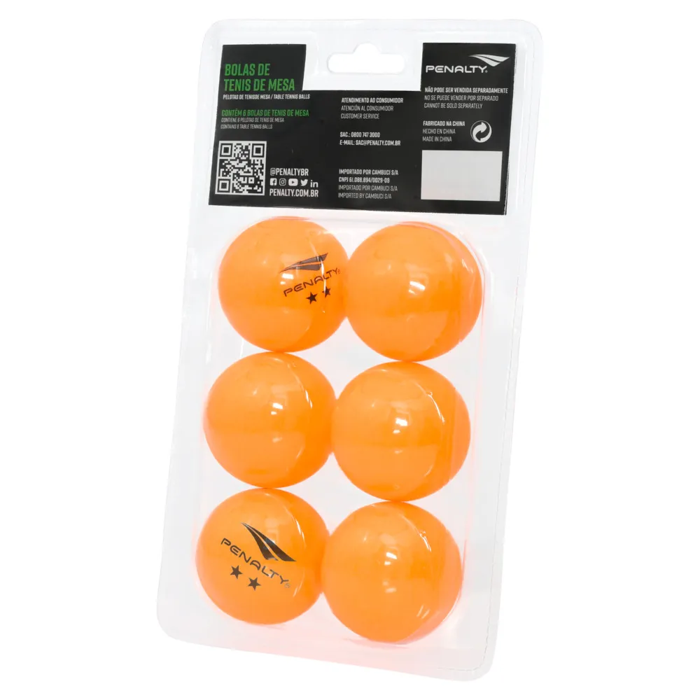 Kit 6 Bolas De Tenis De Mesa Penalty (ping Pong)
