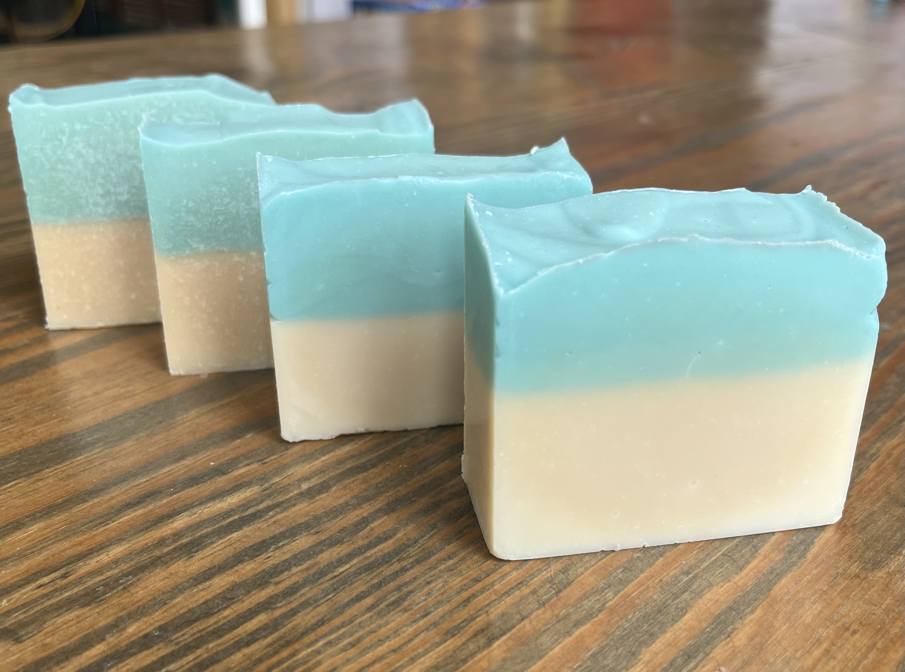 Blue & Cream Scent Free Goat Milk Soap