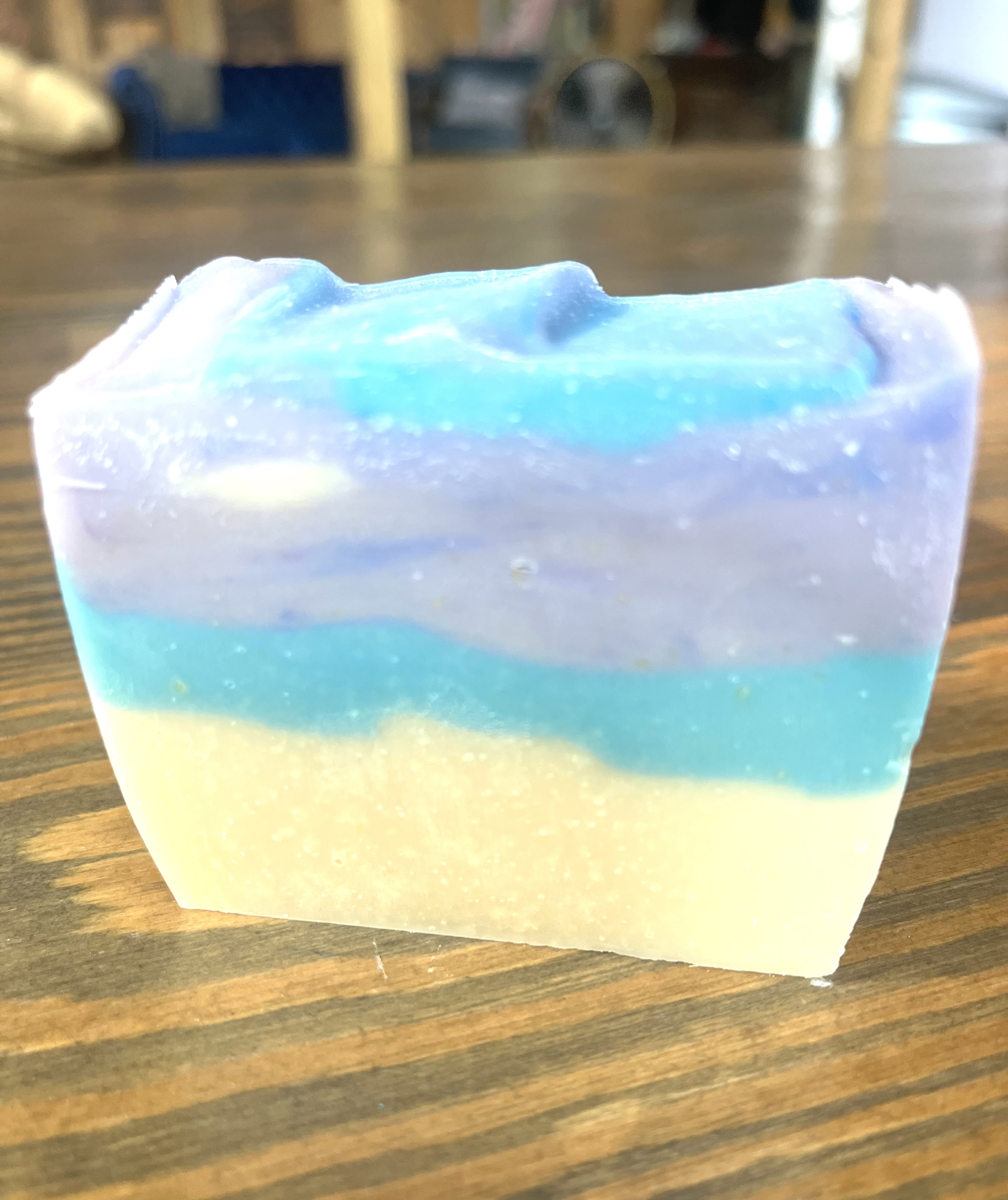 Tri-Colored Lavender Goat Milk Soap