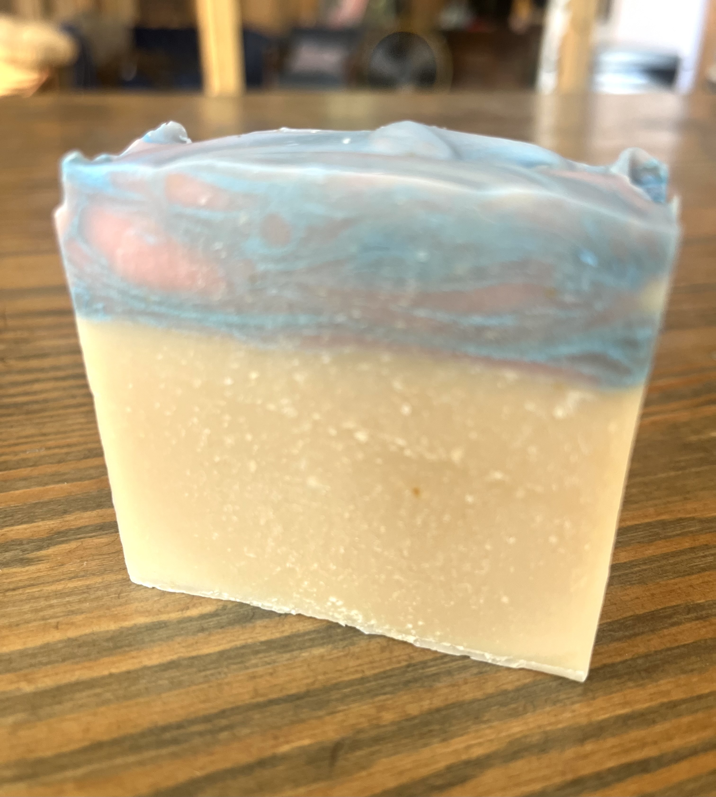 Blue, Pink & Cream Fresh Snow Goat Milk Soap