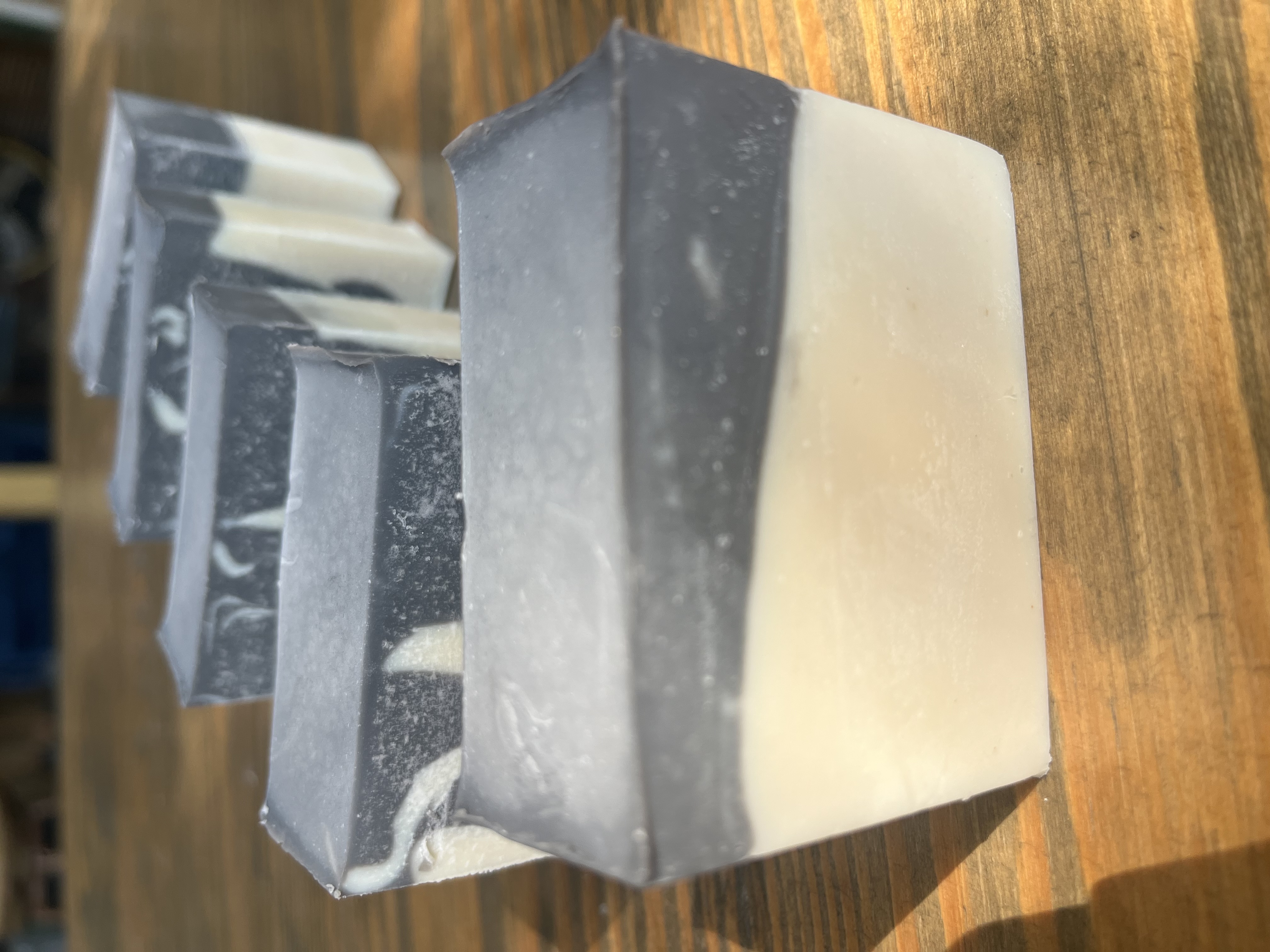 Black & Cream Scent Free Goat Milk Soap