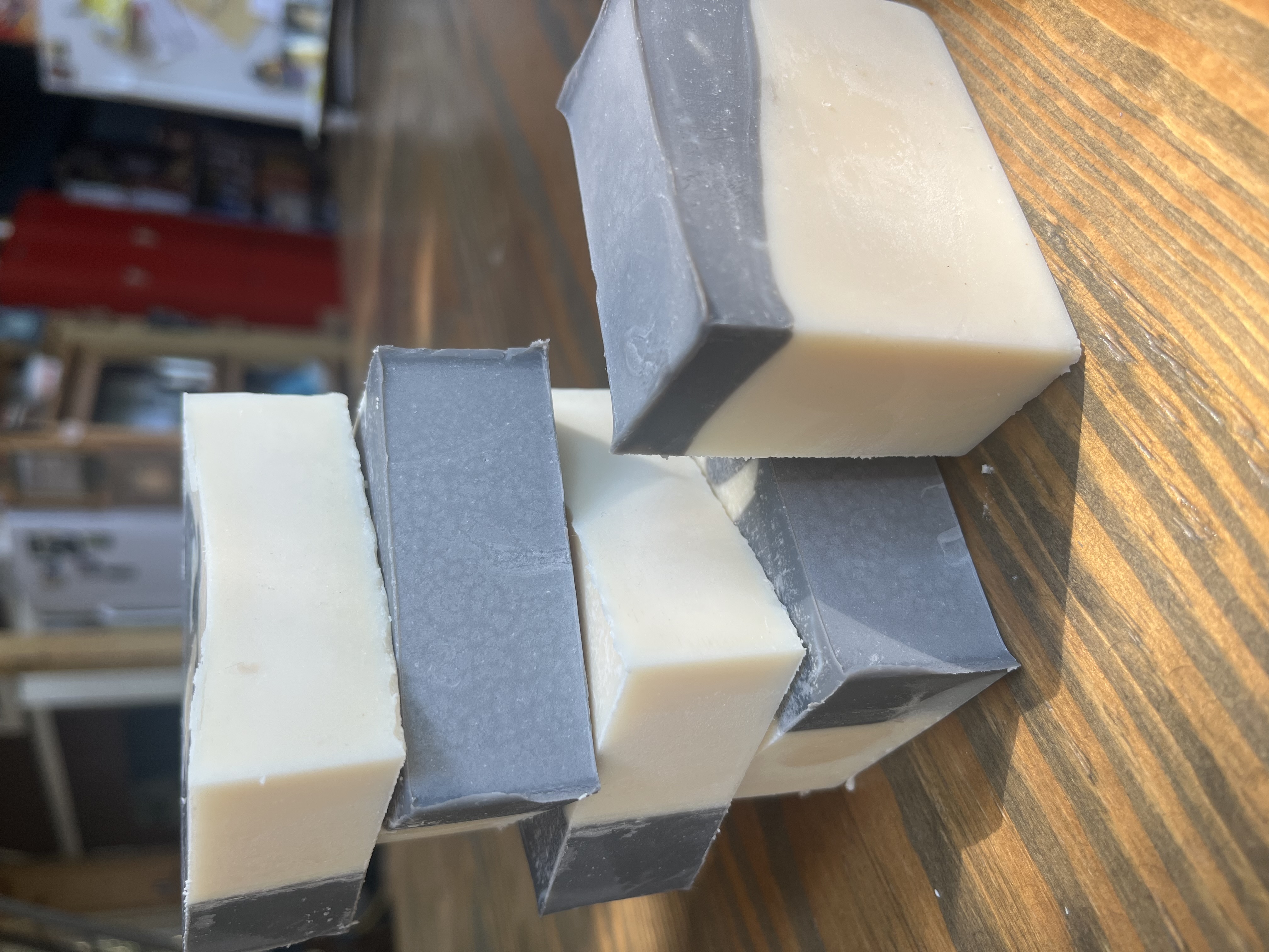 Black & Cream Scent Free Goat Milk Soap
