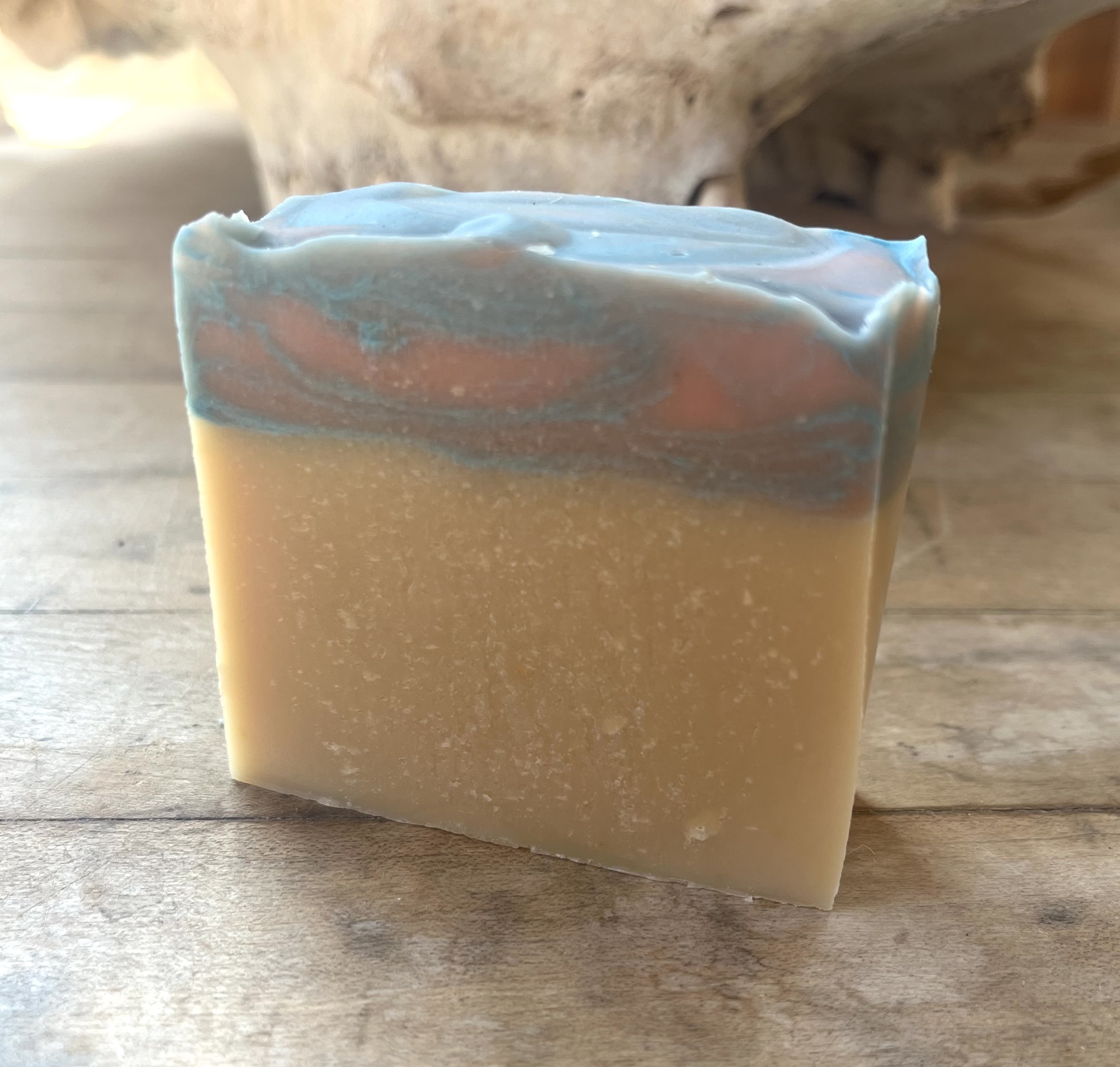 Blue, Pink & Cream Fresh Snow Goat Milk Soap