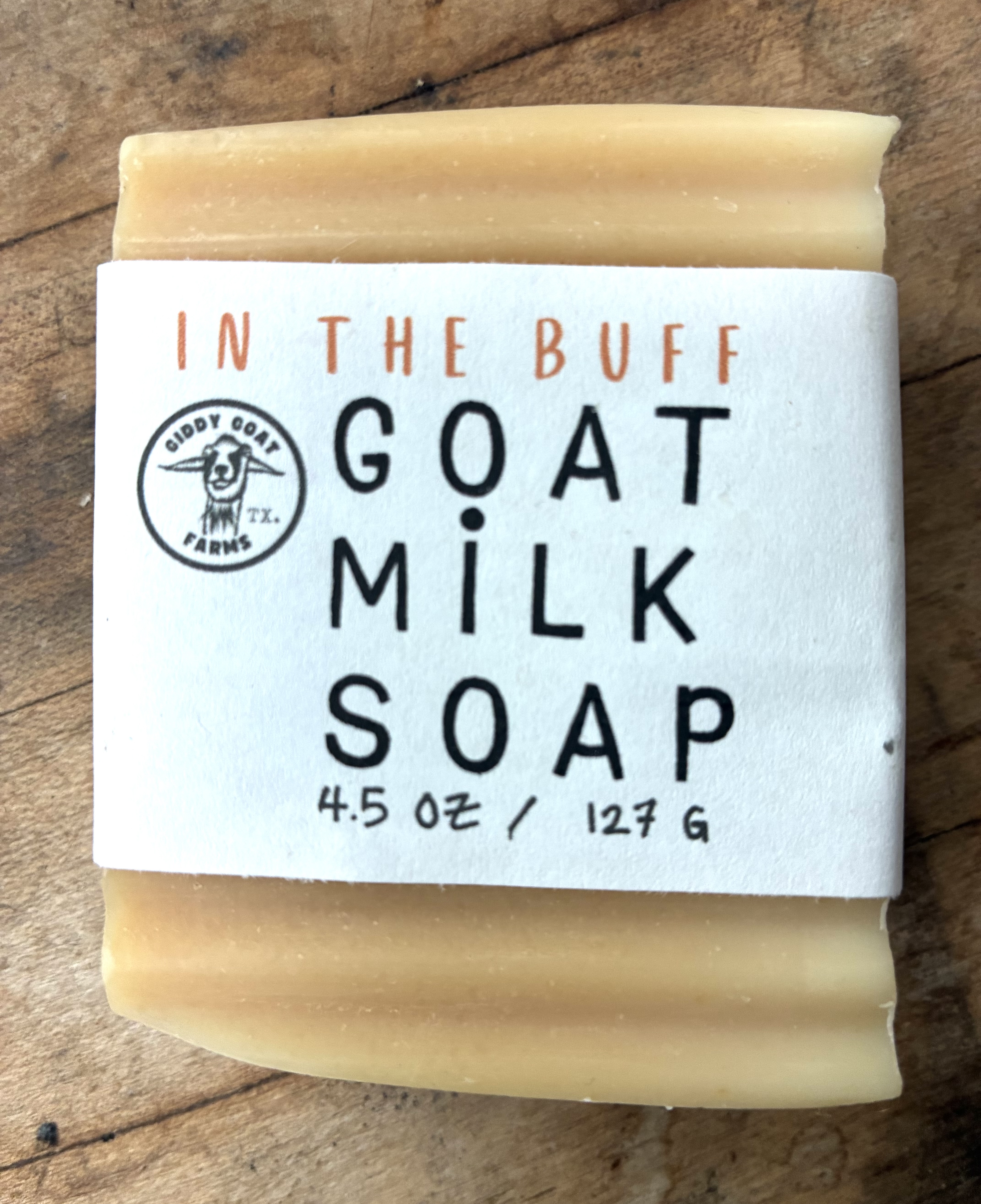 Bar in the Buff Happy Hog Lard/Giddy Goat Milk Soap