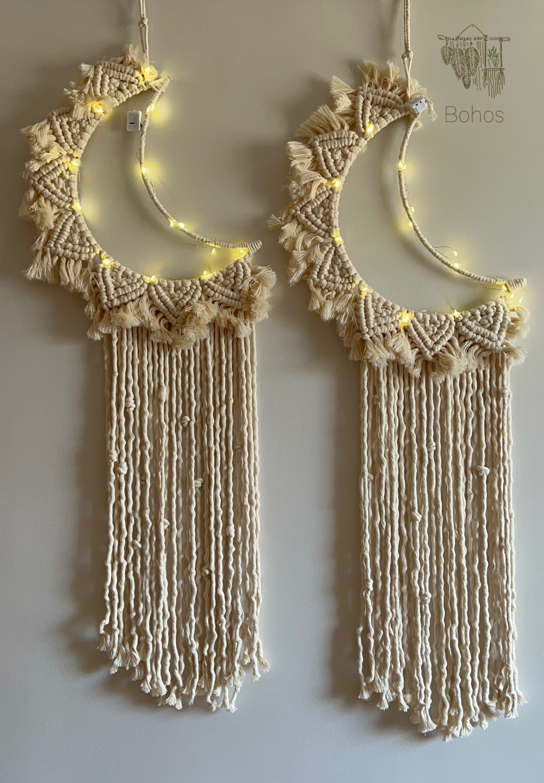 Macrame Crescent Moon Wall Hanging