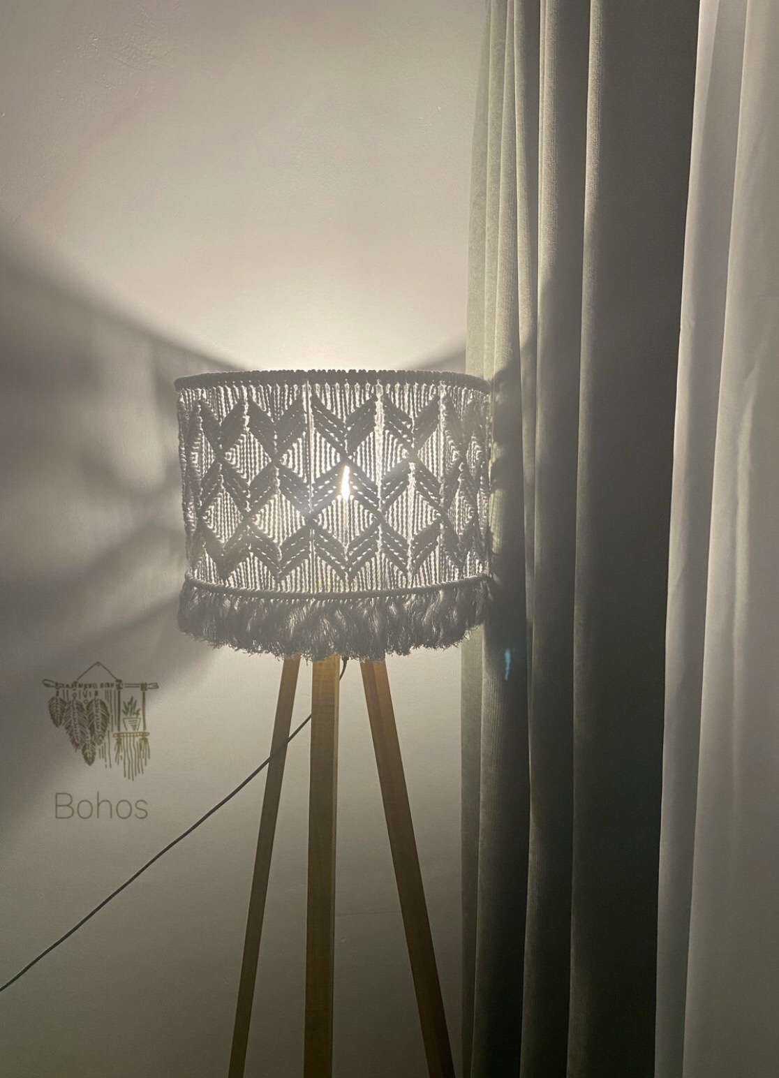 Macrame Floor Lamp
