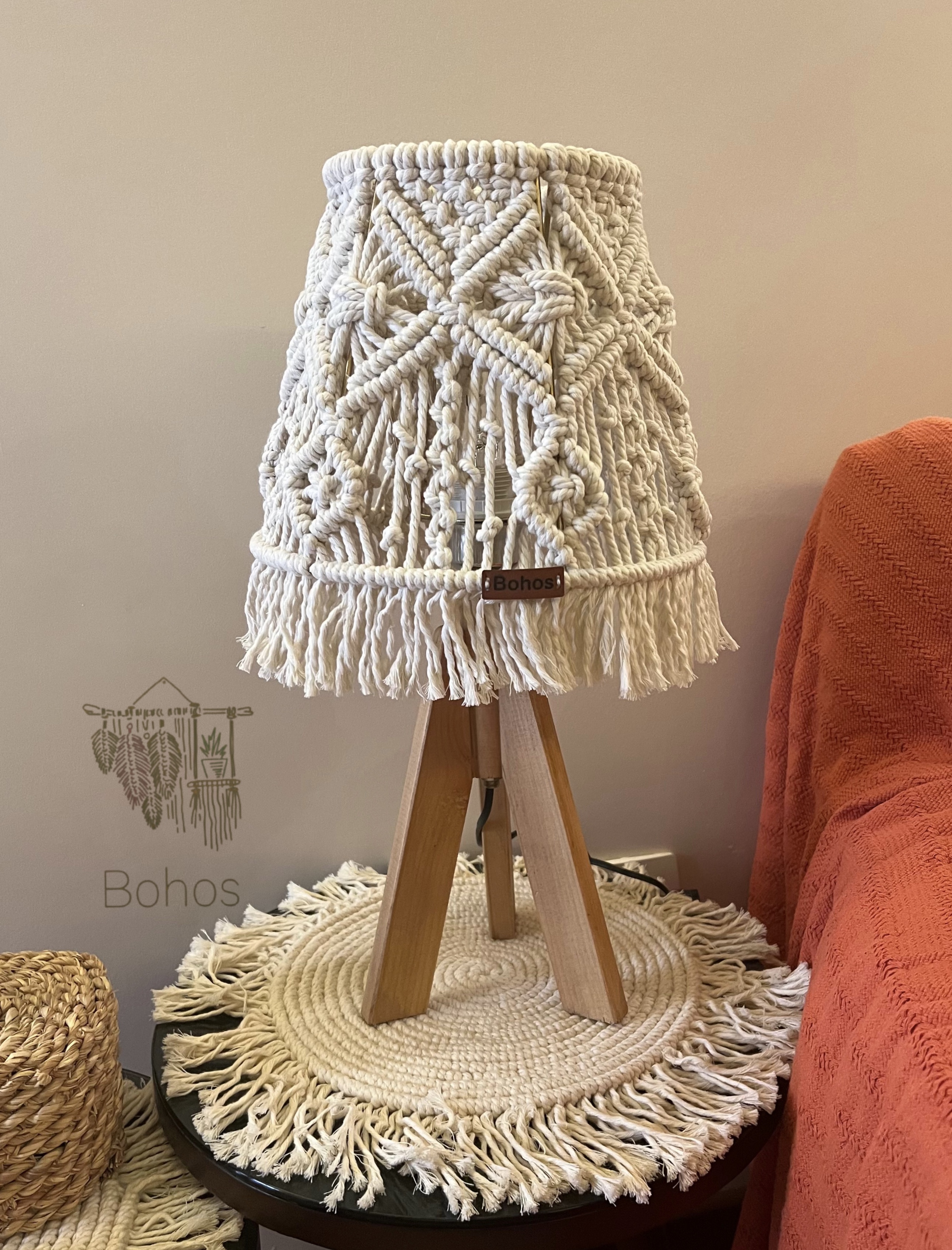 Macrame Table Lamp