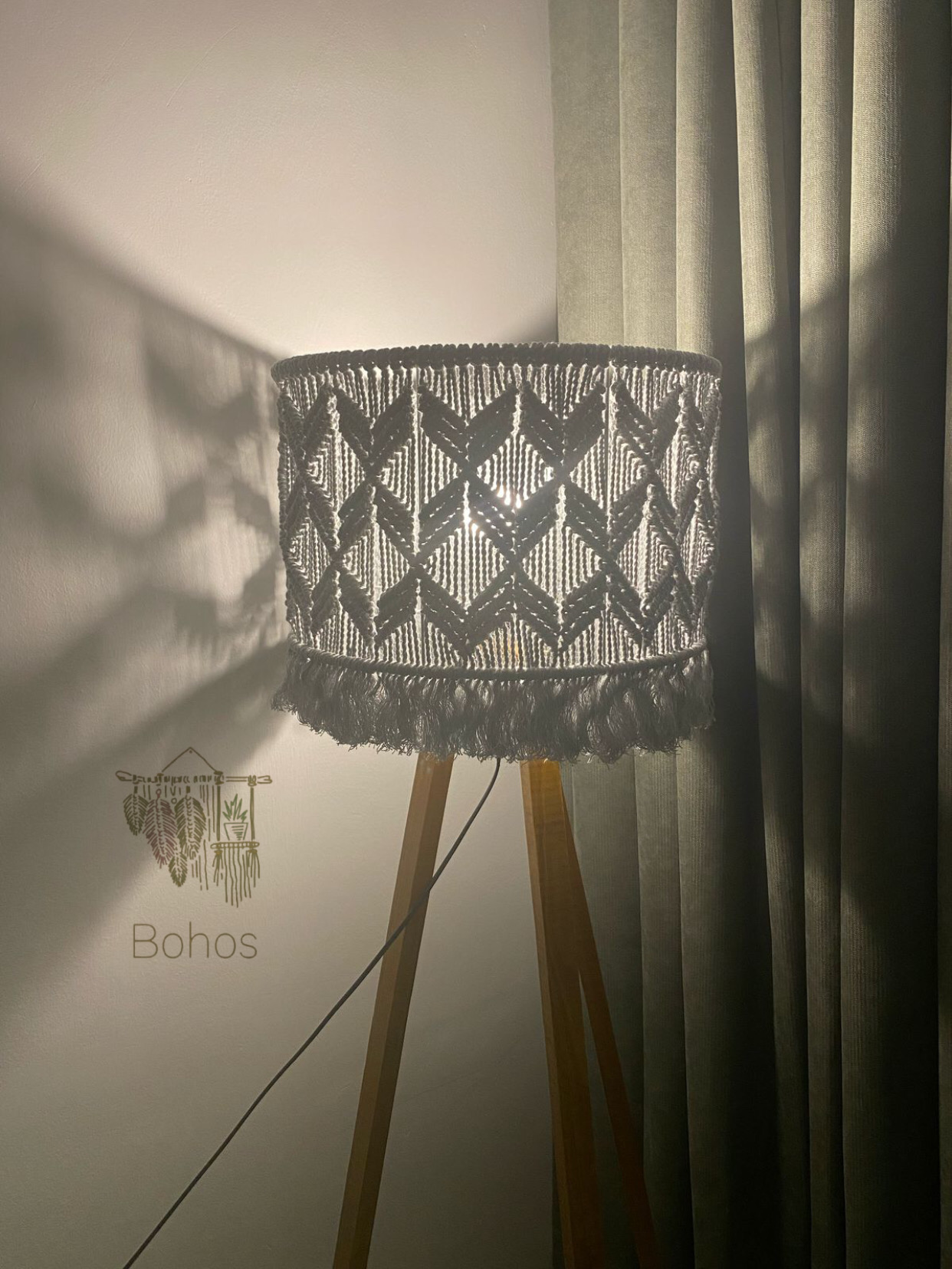 Macrame Floor Lamp