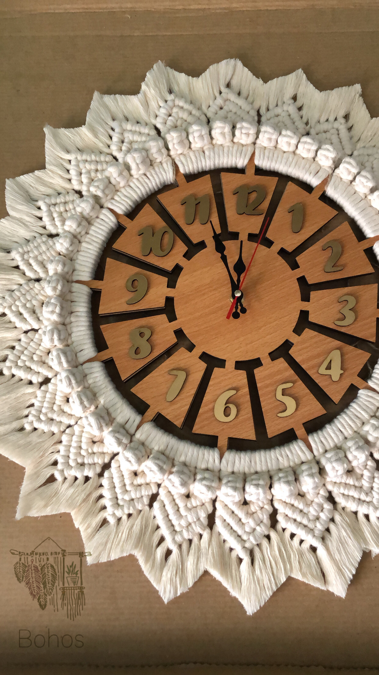 Macrame Wall Clock