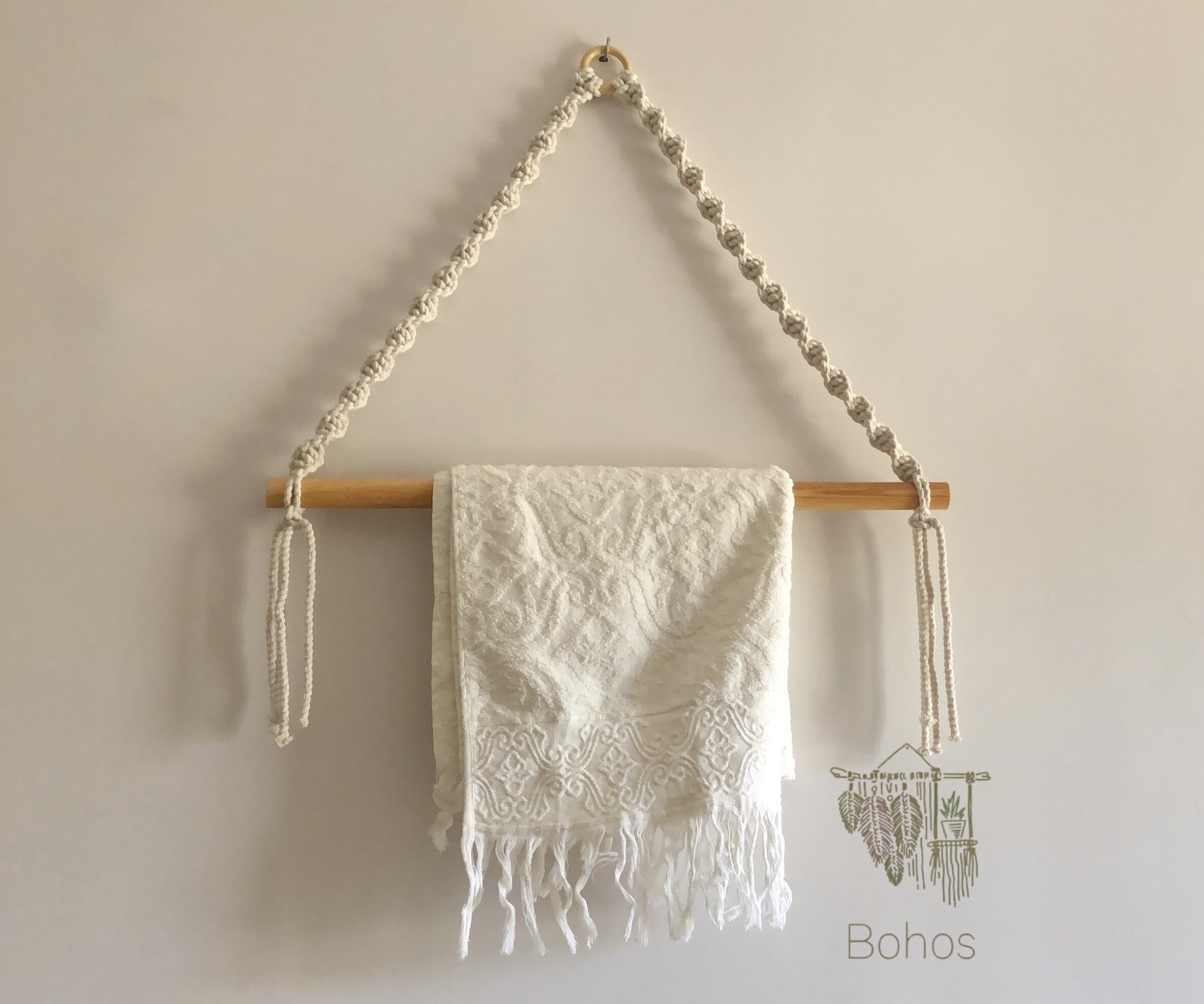 Macramé Wall Hanging Towel Holder