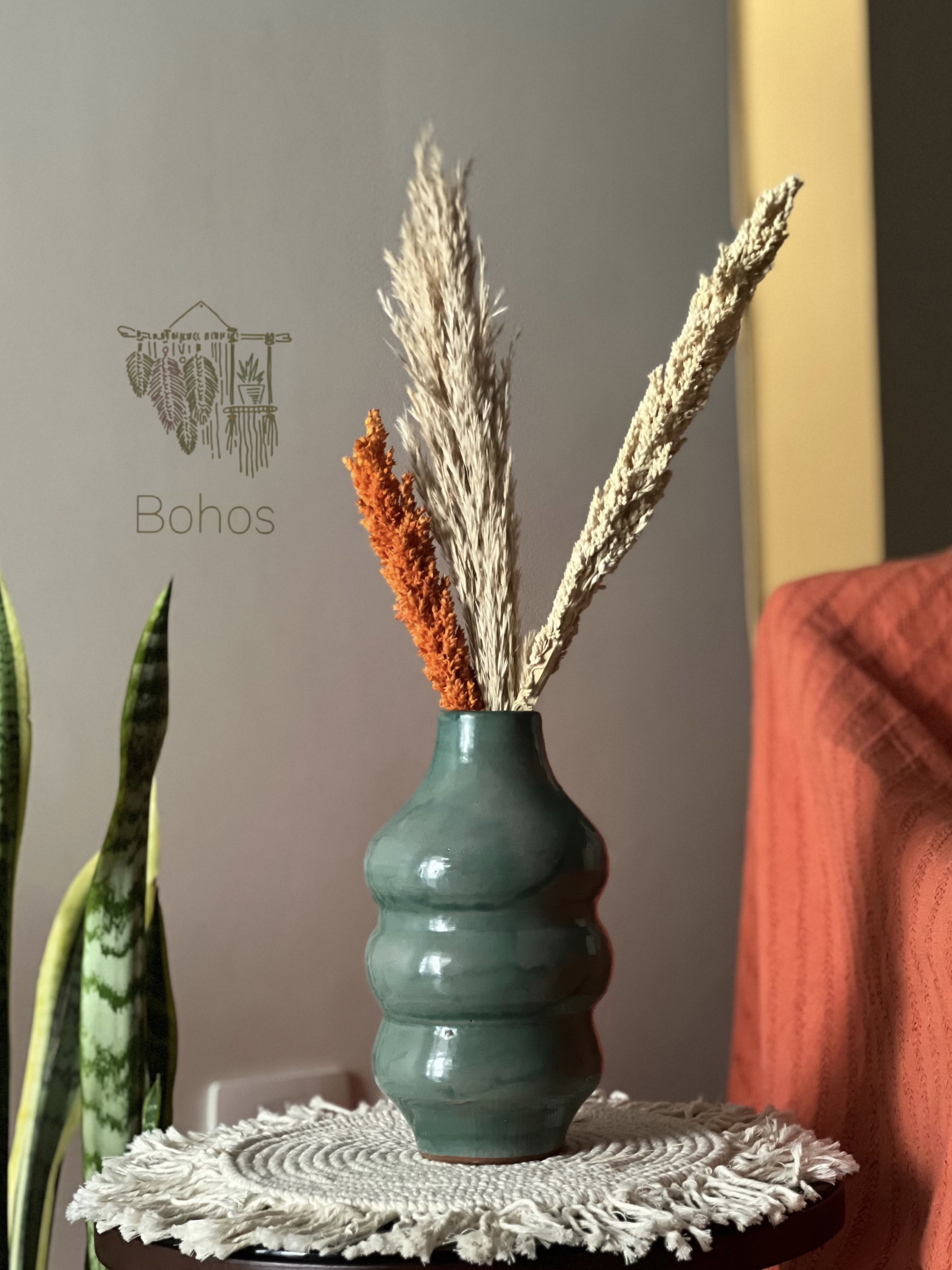 Green Wave Vase 