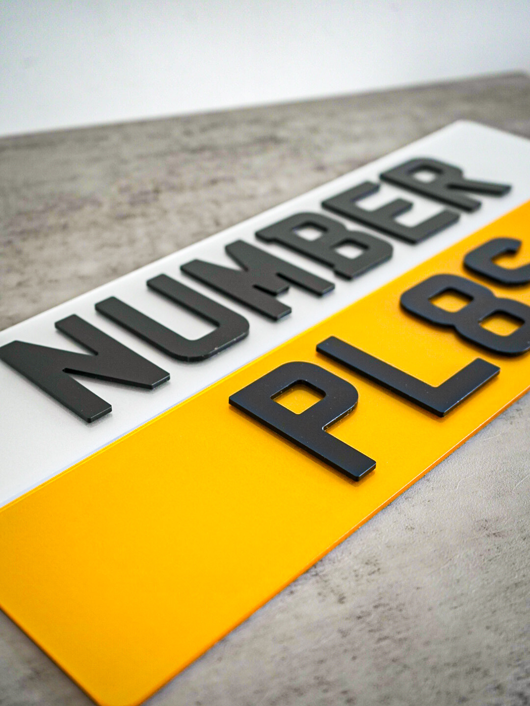 4D Number Plate