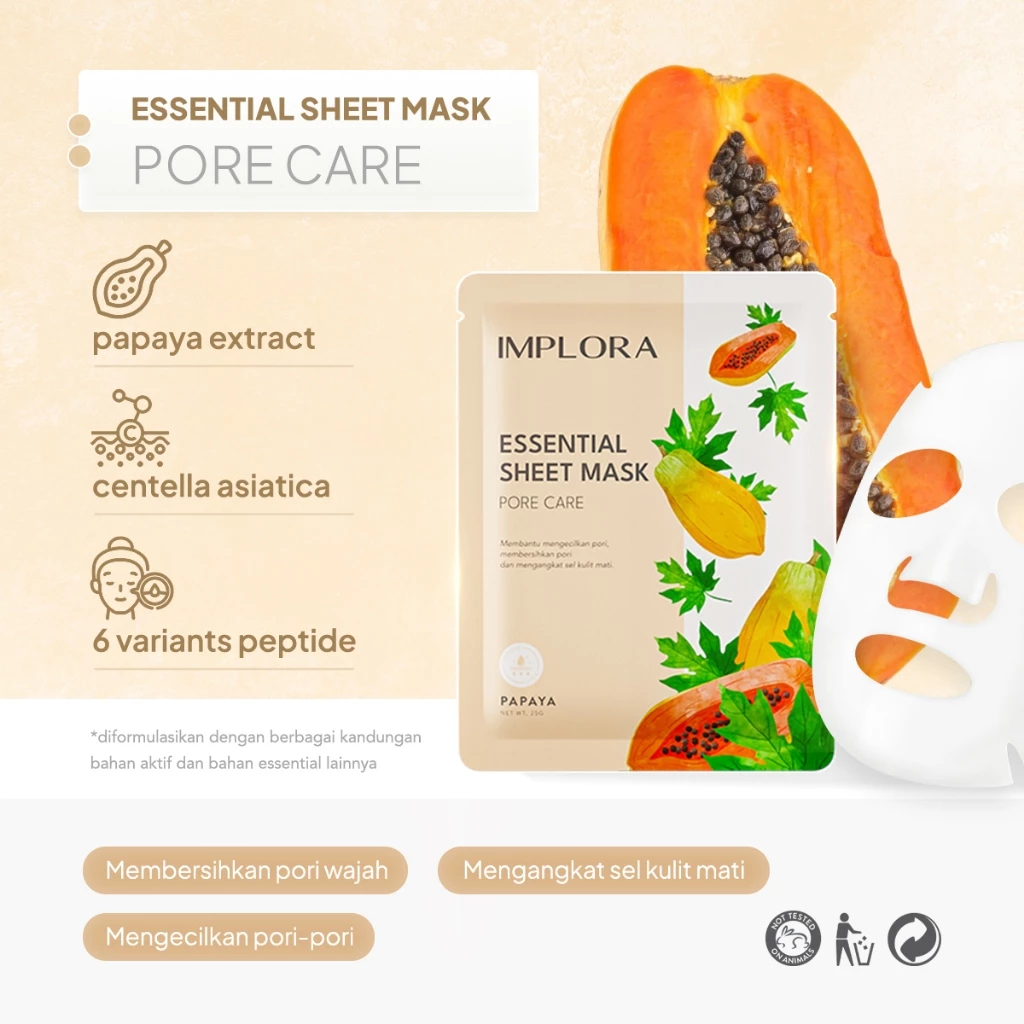 Implora Essential Sheet Mask - buy 1 get 2
