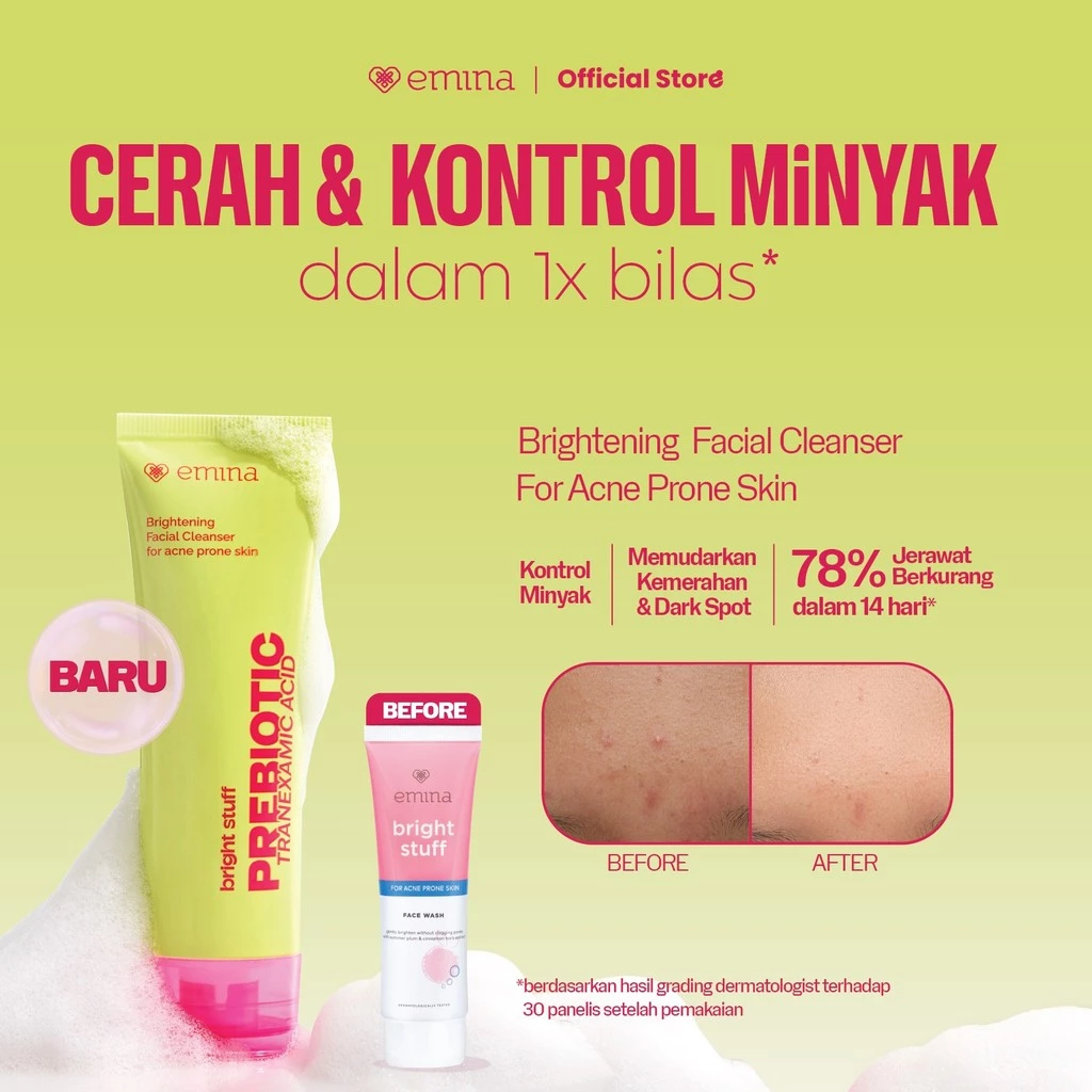 Emina Prebiotic Tranexamic Acid Brightening Face Wash