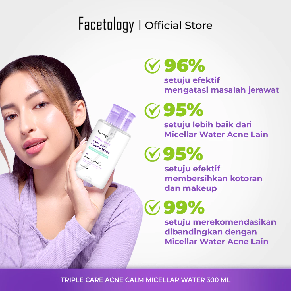 Facetology Triple Care Acne Calm Micellar Water 100ML/300 ML
