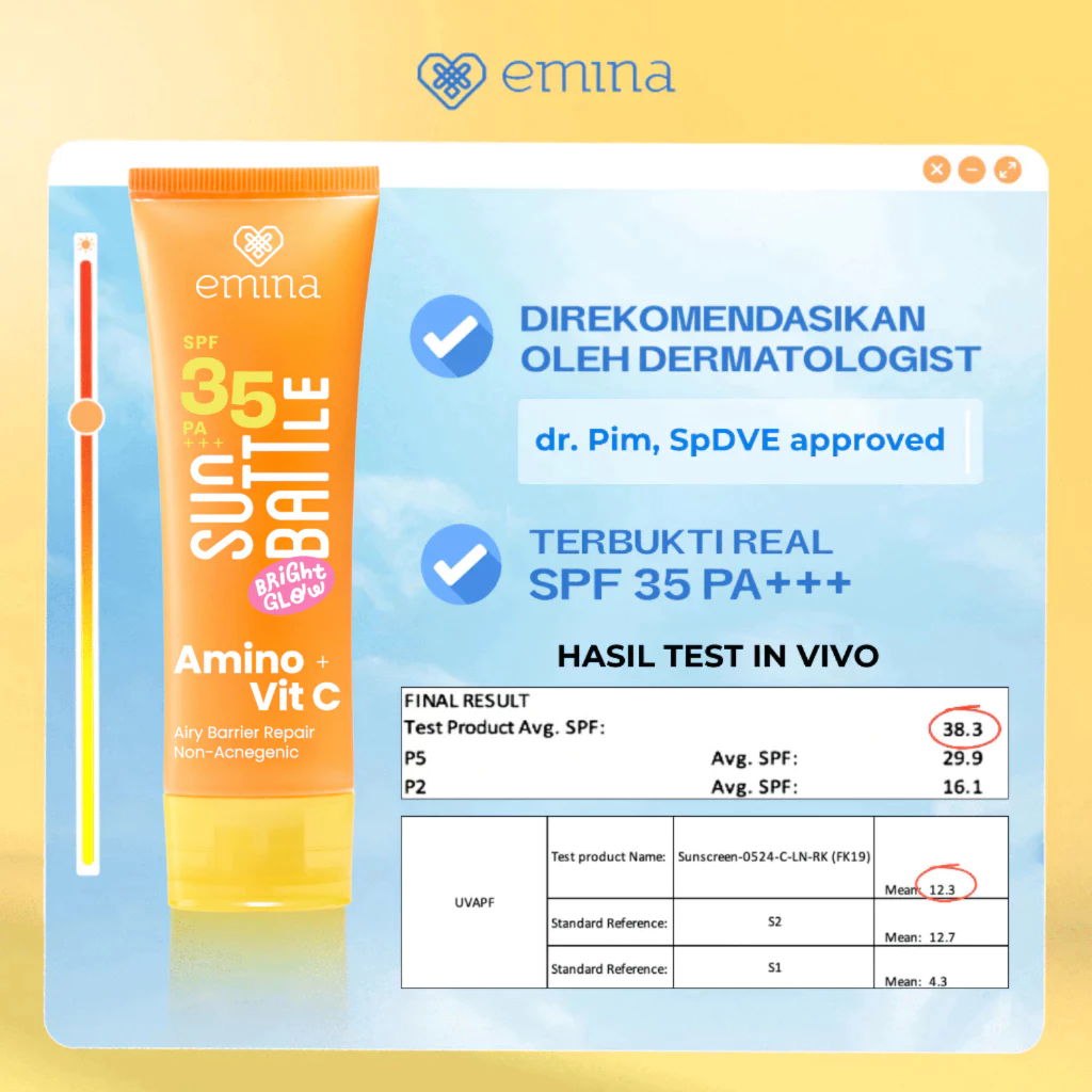Emina Sun Battle Bright Glow SPF 35 PA+++ 