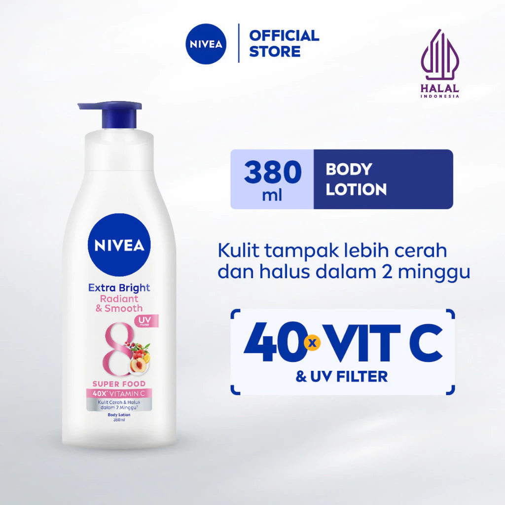 NIVEA Body Lotion Extra White Radiant & Smooth 380mL