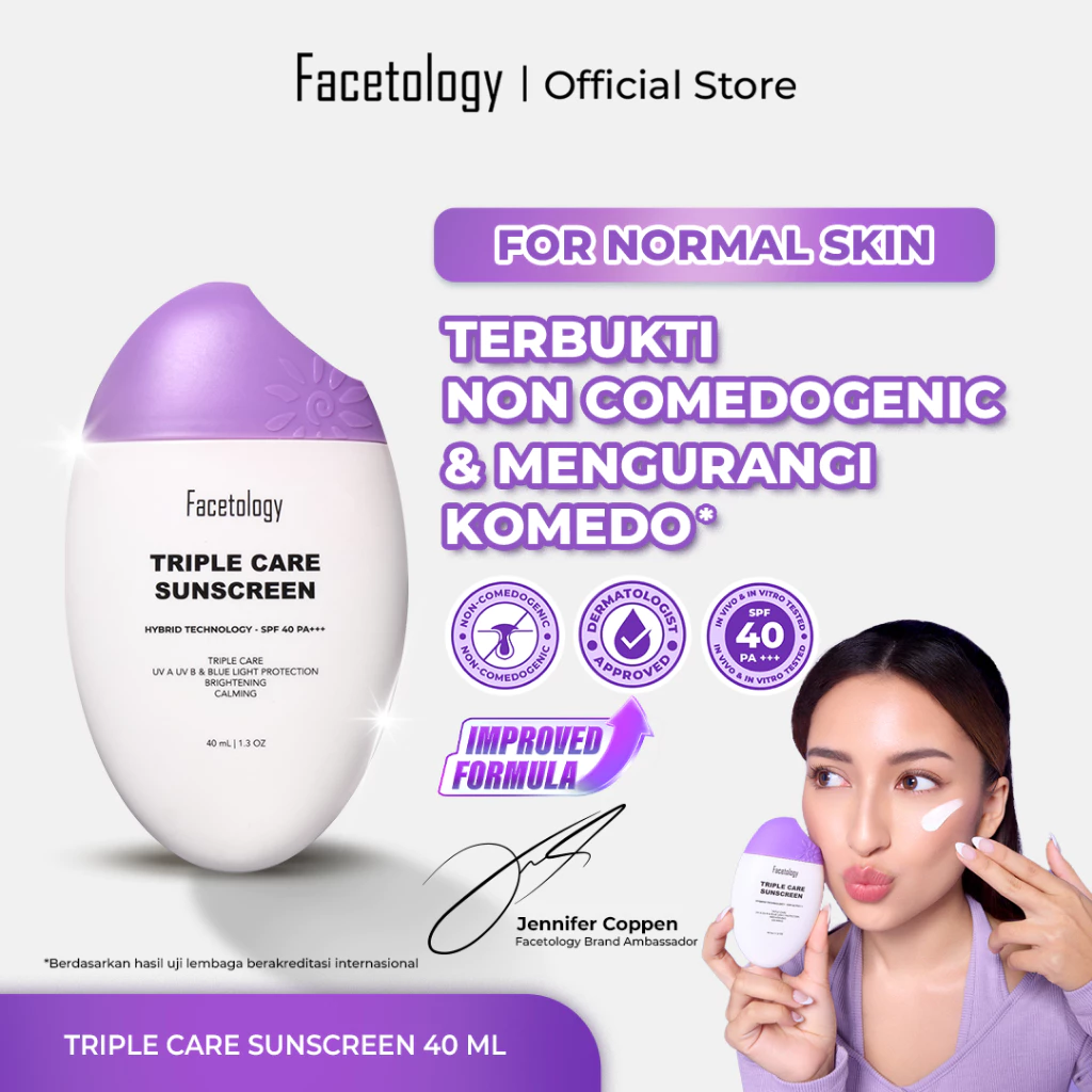 Facetology Triple Care Sunscreen SPF 40 PA+++ 40ML/100ML