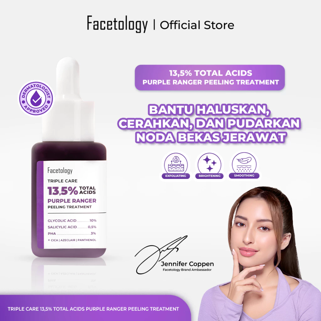 FACETOLOGY Triple Care 13.5% Total Acids Purple Ranger Peeling Treatment Serum