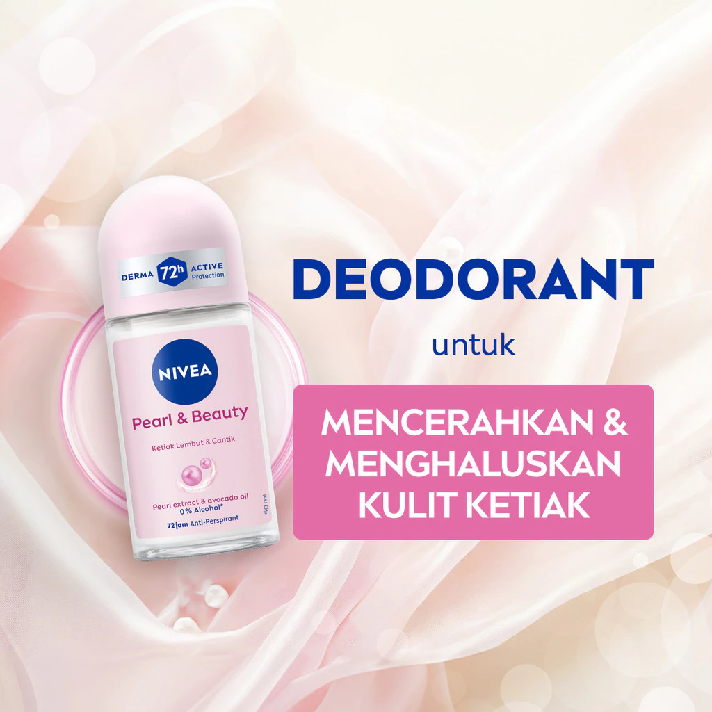 NIVEA Deodorant Roll On Pearl & Beauty