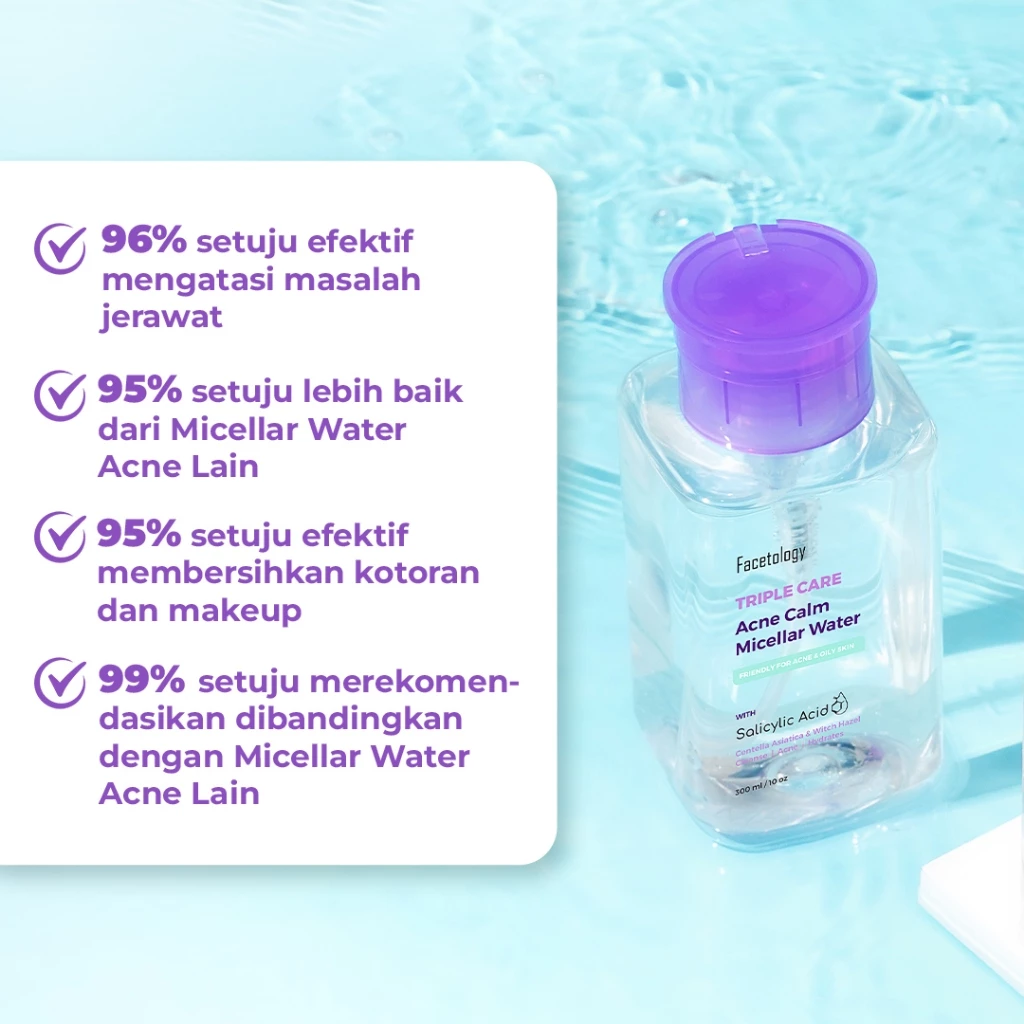 Facetology Triple Care Acne Calm Micellar Water 100ML/300 ML