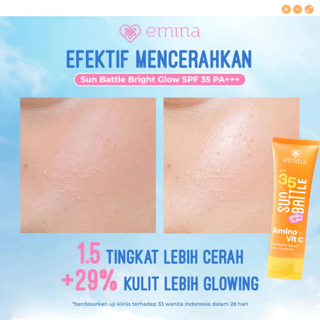Emina Sun Battle Bright Glow SPF 35 PA+++ 