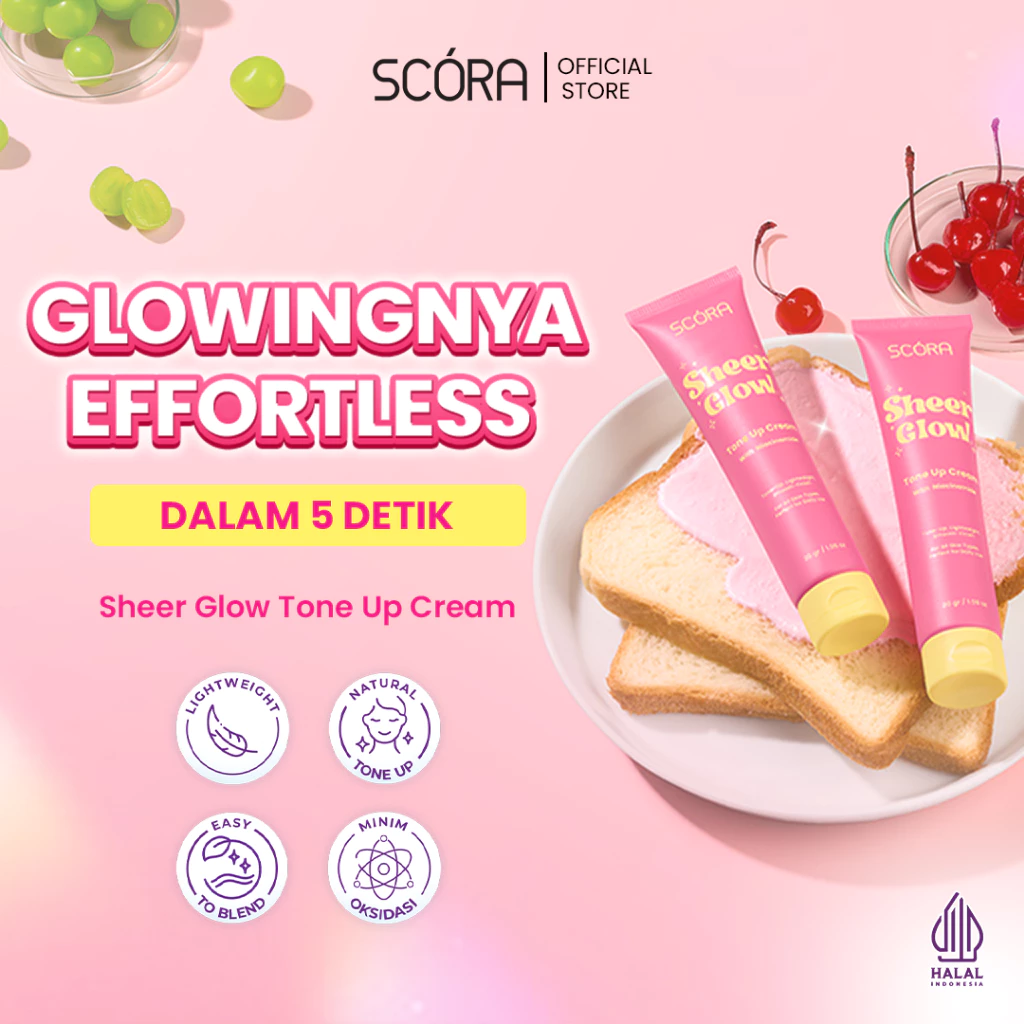 SCORA Sheer Glow Tone Up Cream 30 Gr