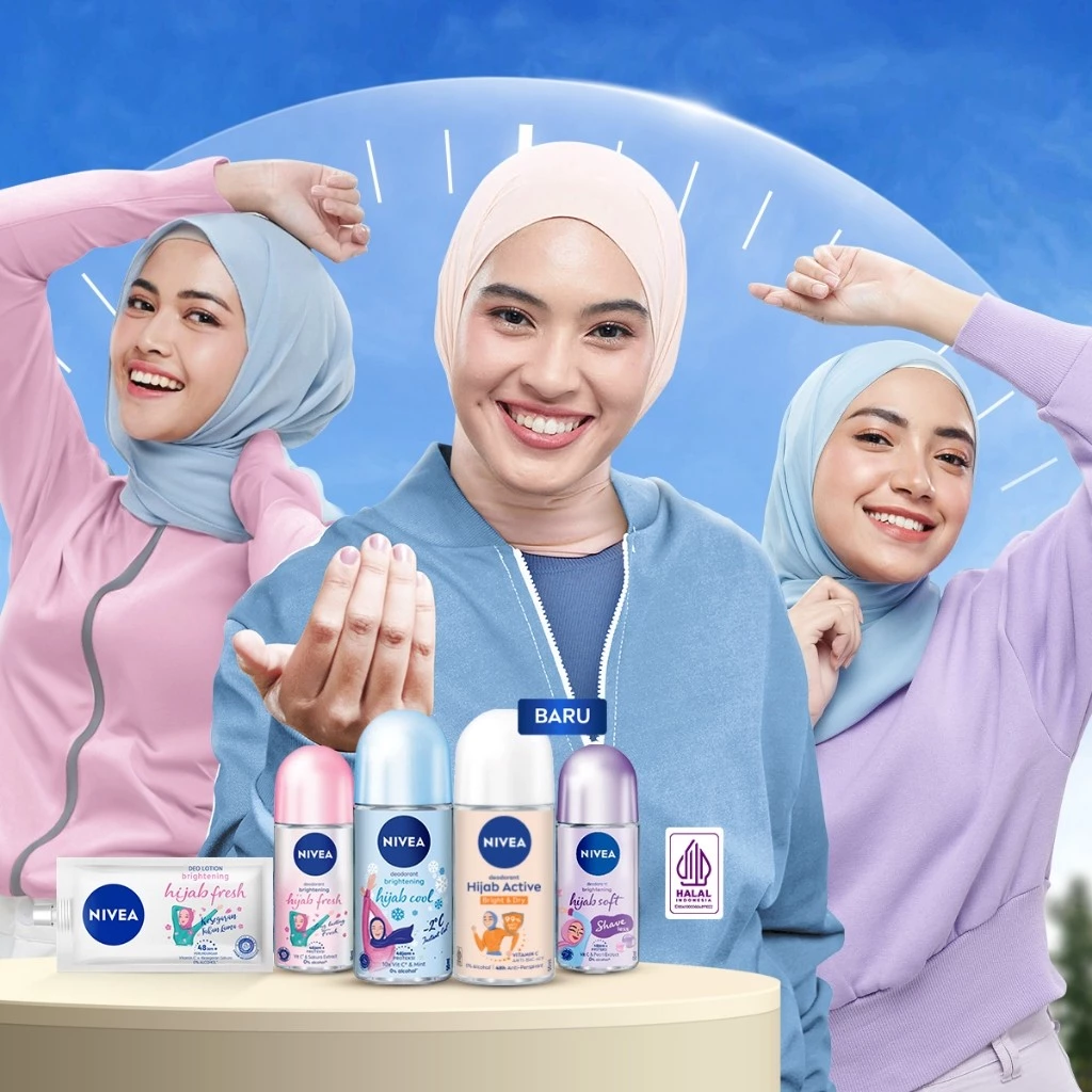 NIVEA Deodorant Roll On Hijab Active Bright & Dry 50ml