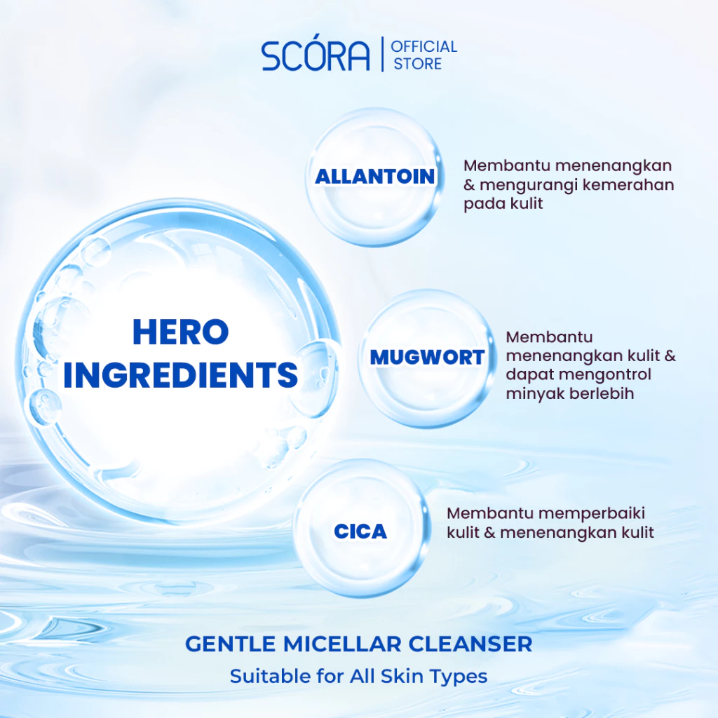 SCORA Gentle & Soothe Micellar Cleansing Water 100 ml