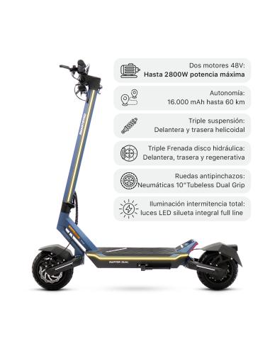 Patinete eléctrico smartGyro Raptor Dual Evo
