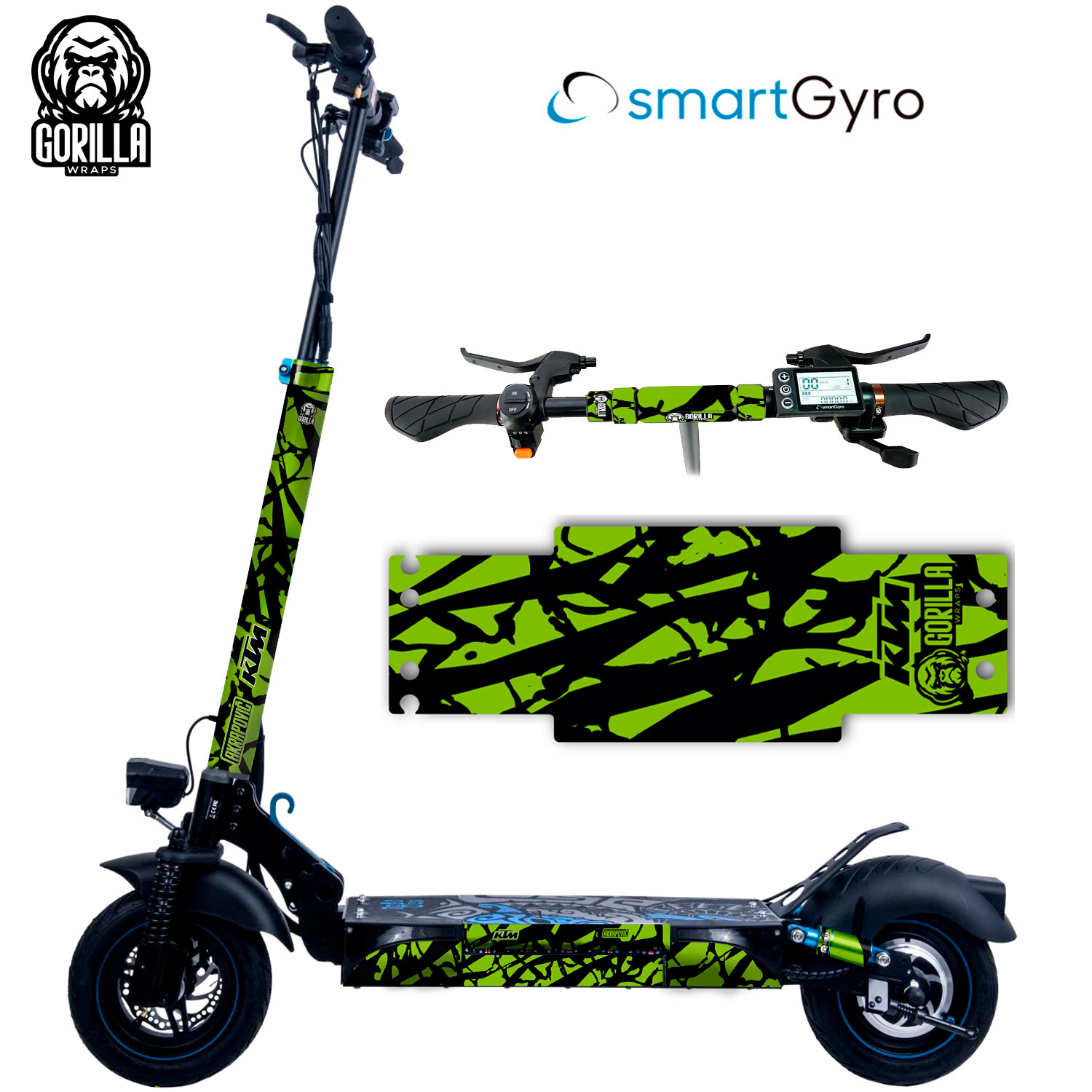 Vinilo + base antideslizante para Smartgyro Rockway, Speedway y Crossover KTM – Rojo [Gorilla]