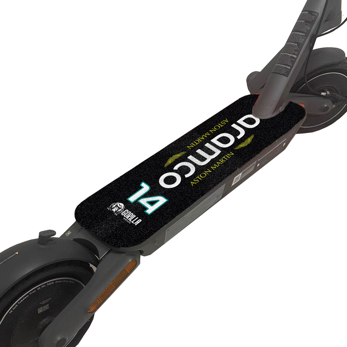 Base antideslizante universal Aston Martin&Aramco – Talla M – 60x20cm (Xiaomi, Smartgyro, Kukirin, Ninebot, Niu, Kaboo, Teverun) [Gorilla]