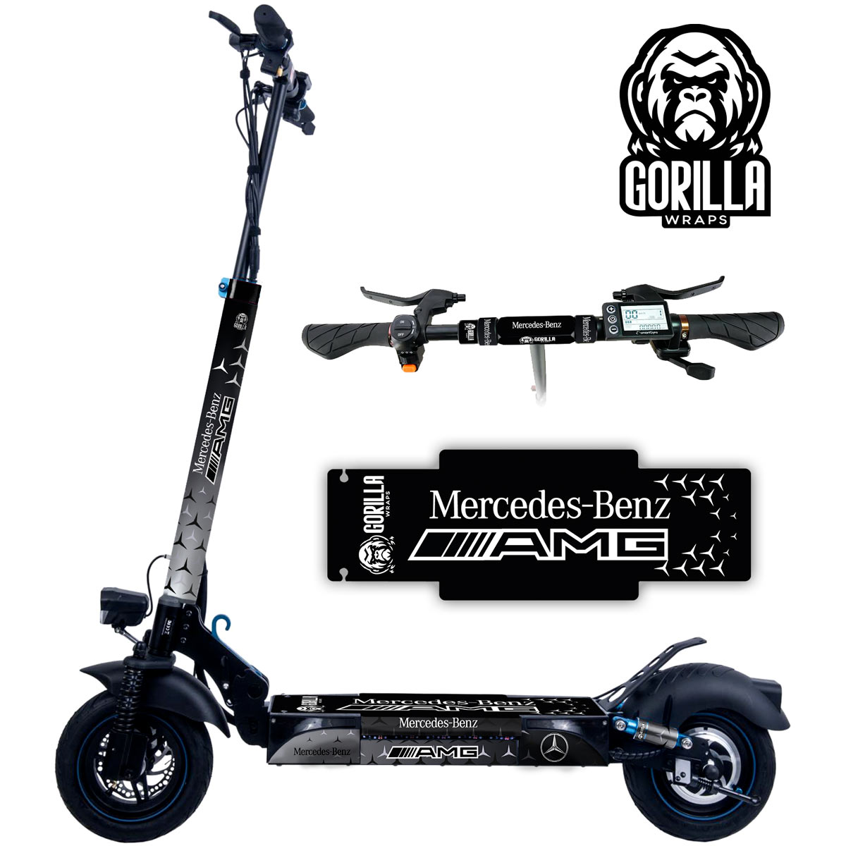 Vinilo + base antideslizante para Smartgyro Rockway, Speedway y Crossover KTM – Mercedes AMG [Gorilla]