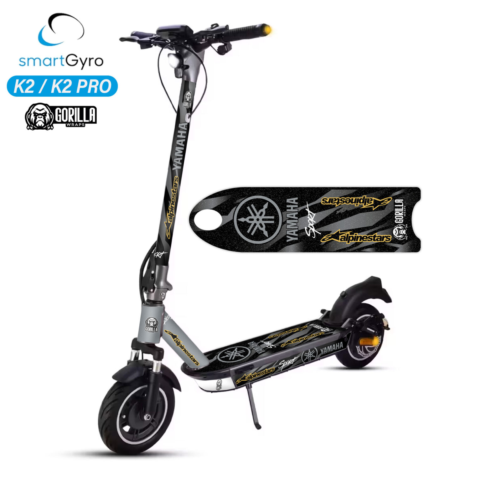 Vinilo con base antideslizante para Smartgyro K2 – Yamaha&Alphine [Gorilla]