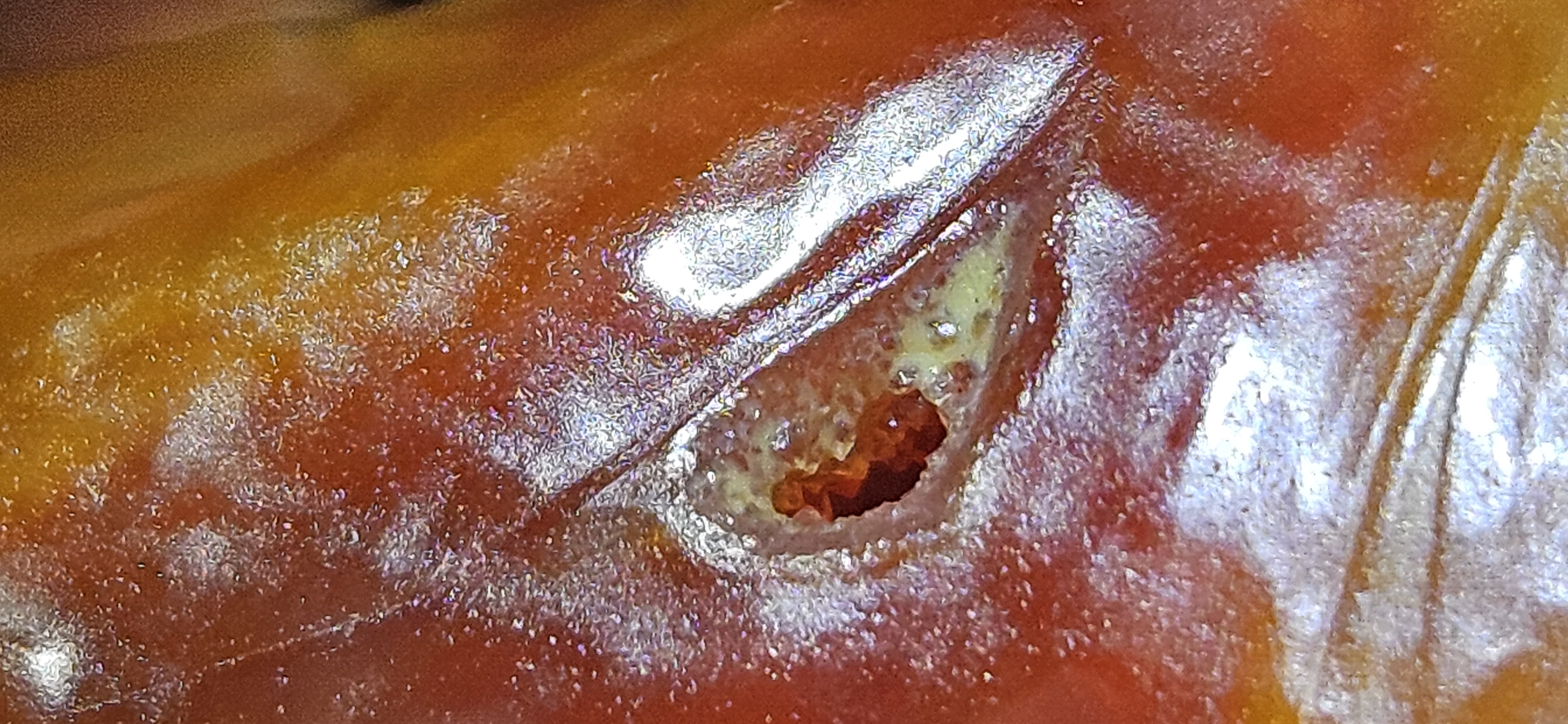 Deep Red Gobi Agate Mushroom