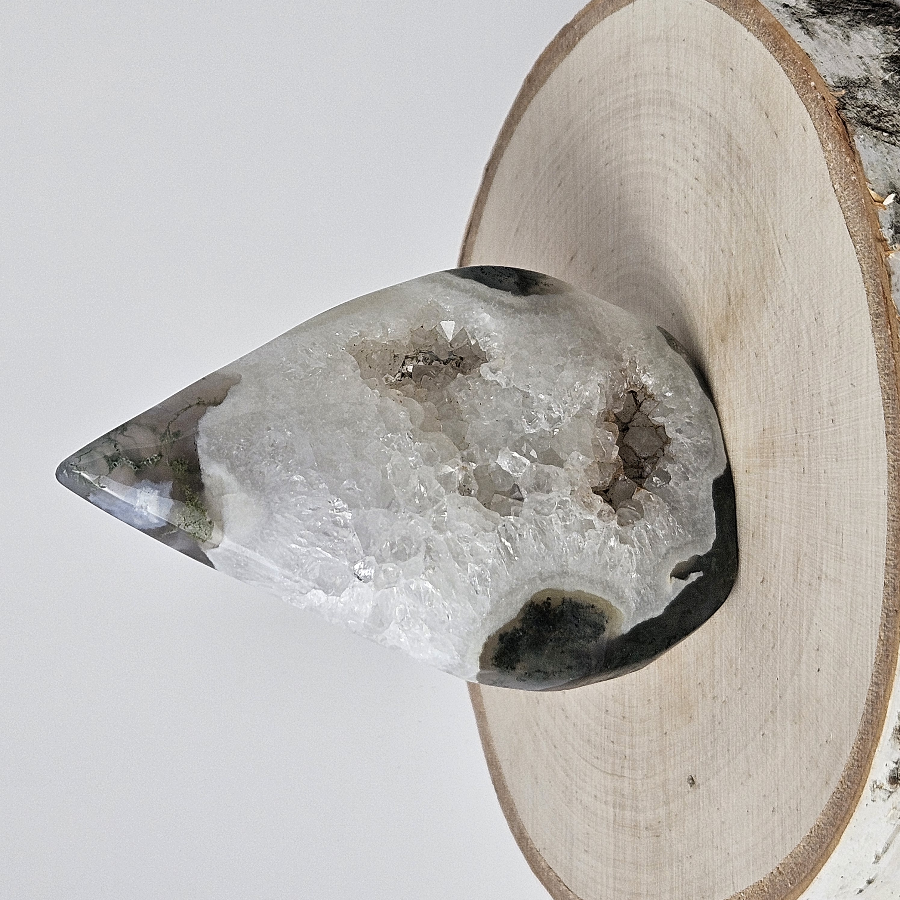 Moss Agate Crystal Flames