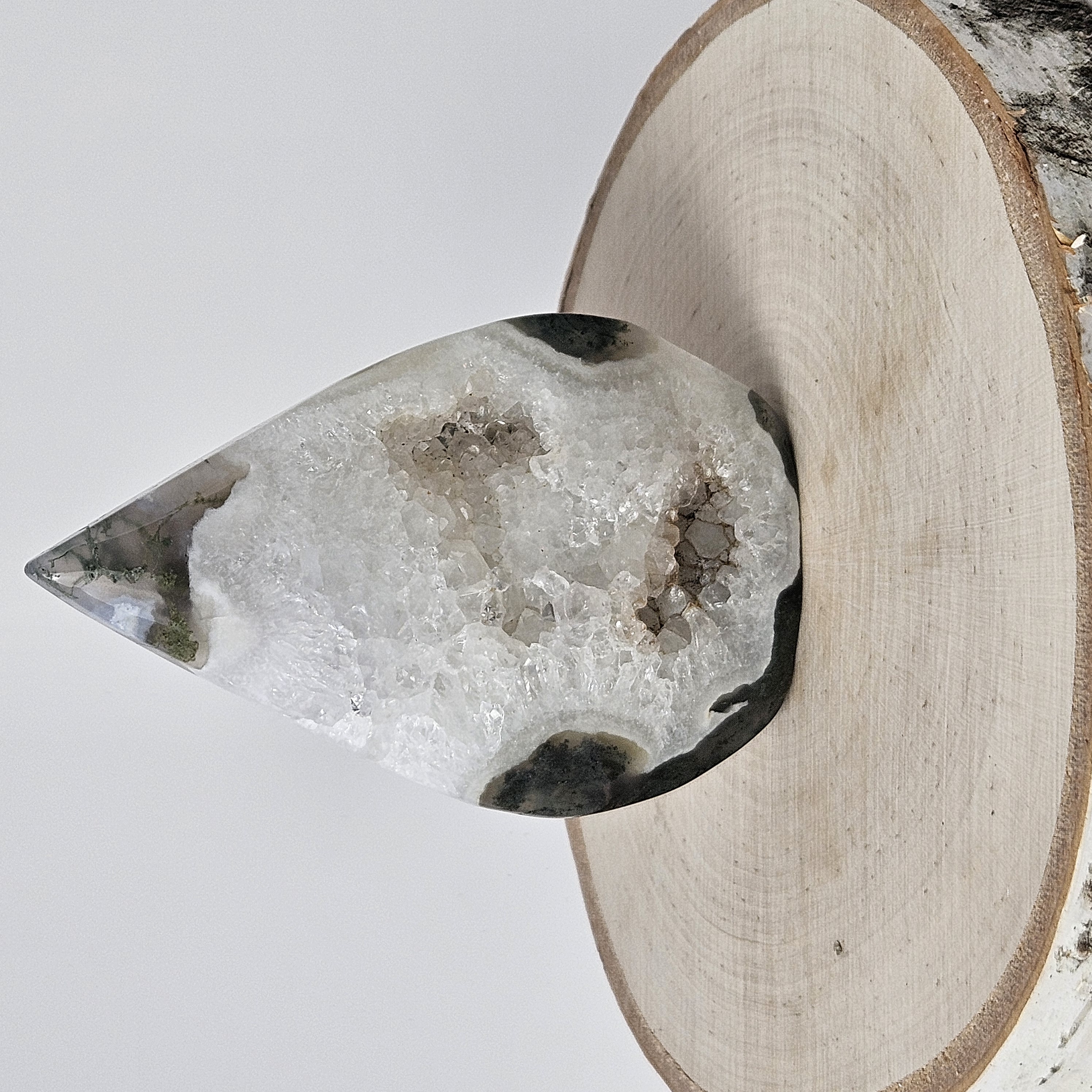 Moss Agate Crystal Flames